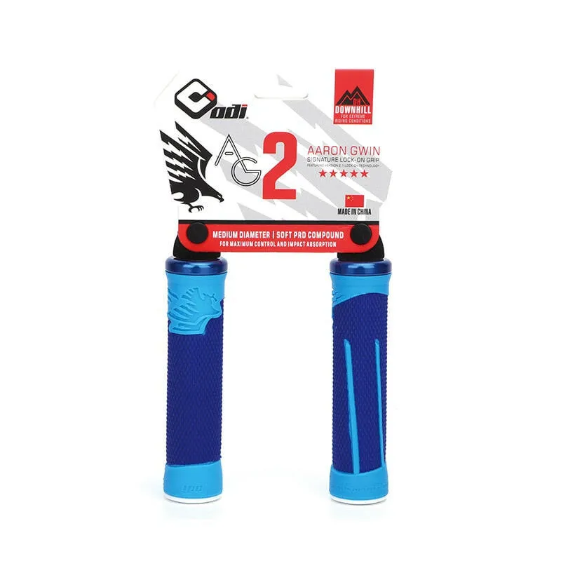 ODI MTB Bike Silicone Grips Comfortable Lockable Handle Grip CNC aluminum lock ring Anti-Slip two-tone Handlebar Grip Bike Parts