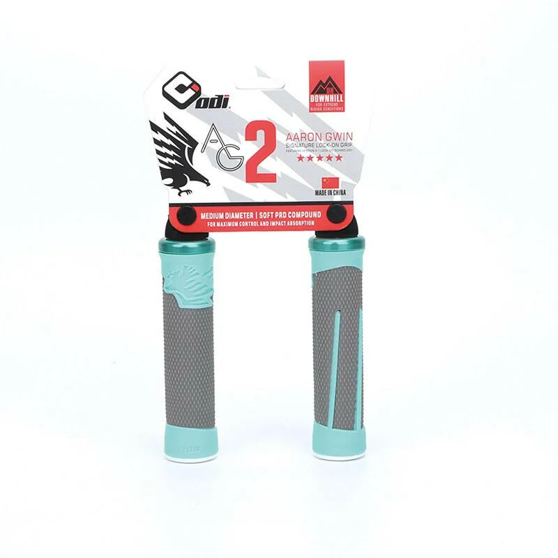ODI MTB Bike Silicone Grips Comfortable Lockable Handle Grip CNC aluminum lock ring Anti-Slip two-tone Handlebar Grip Bike Parts