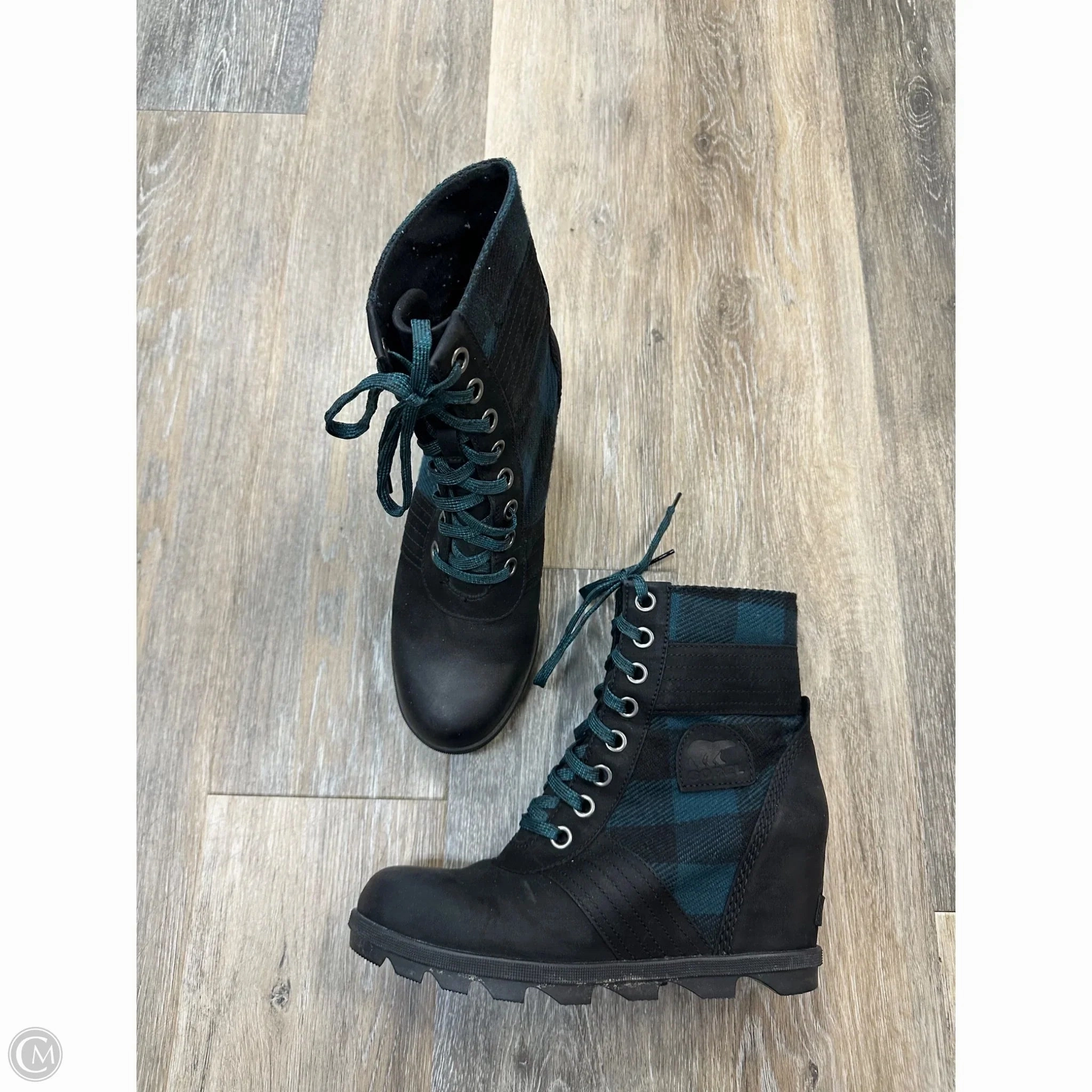Boots Ankle Heels By Sorrelli In Black & Blue, Size: 10 Cordura Material