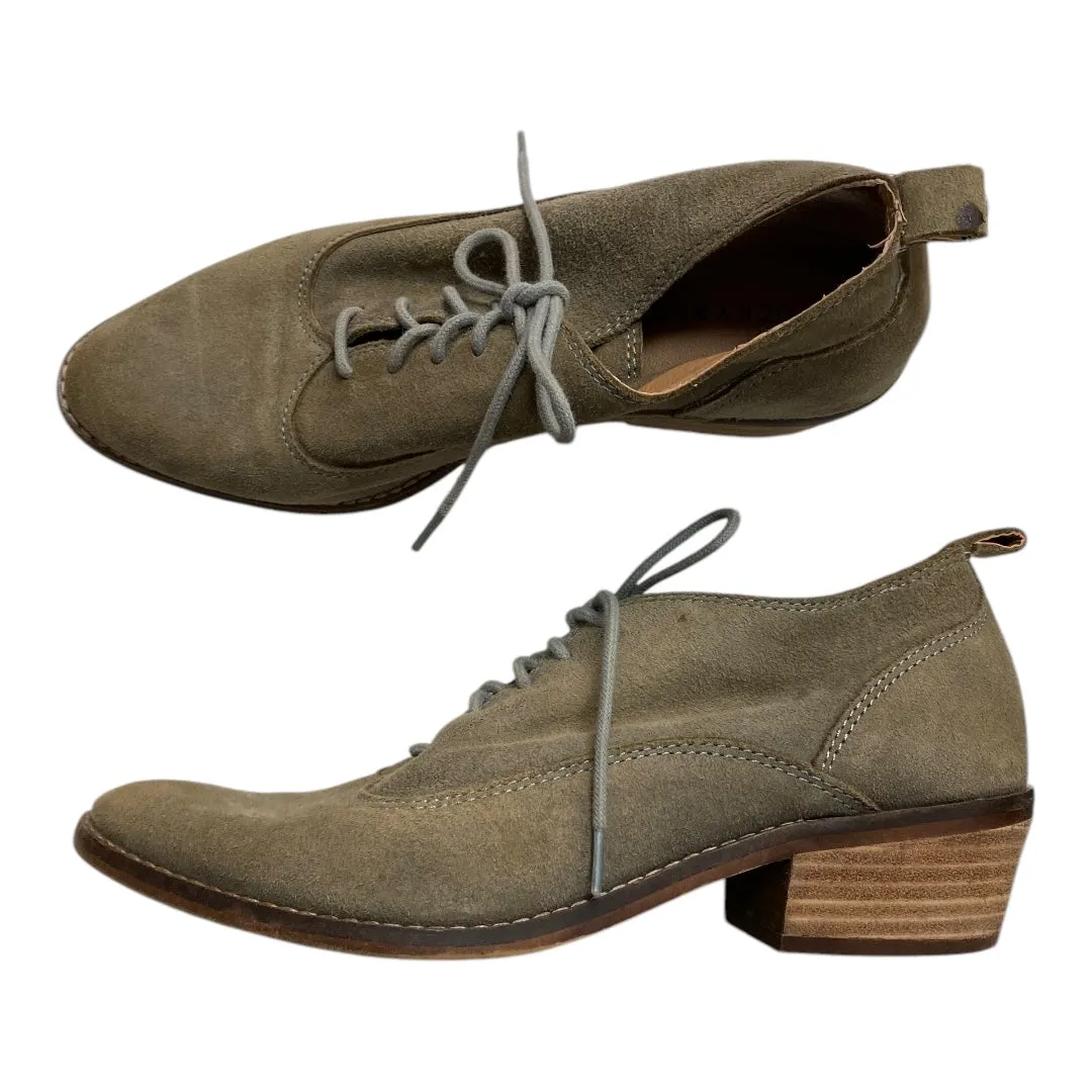 Vintage Style Heels Shoes Heels Block By Lucky Brand In Green, Size: 8.5