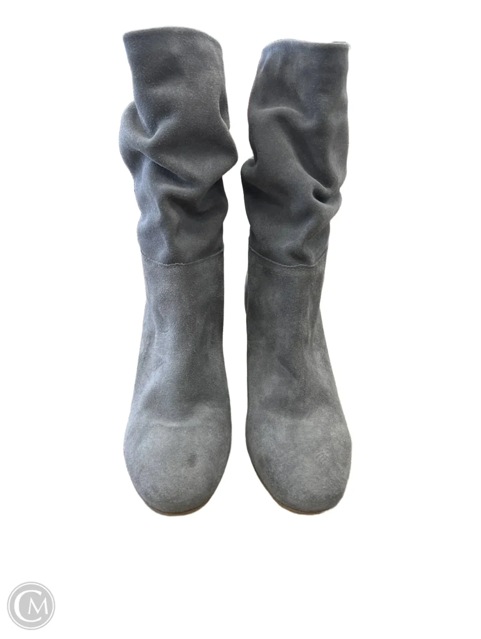 Boots Mid-calf Heels By Chinese Laundry In Grey, Size: 7 Work Shift