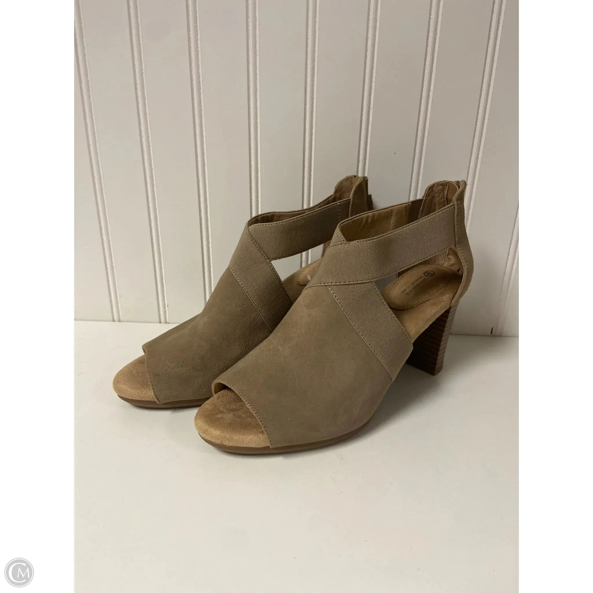 Shoes Heels Block By Giani Bernini In Taupe, Size: 9 Gold High Heels