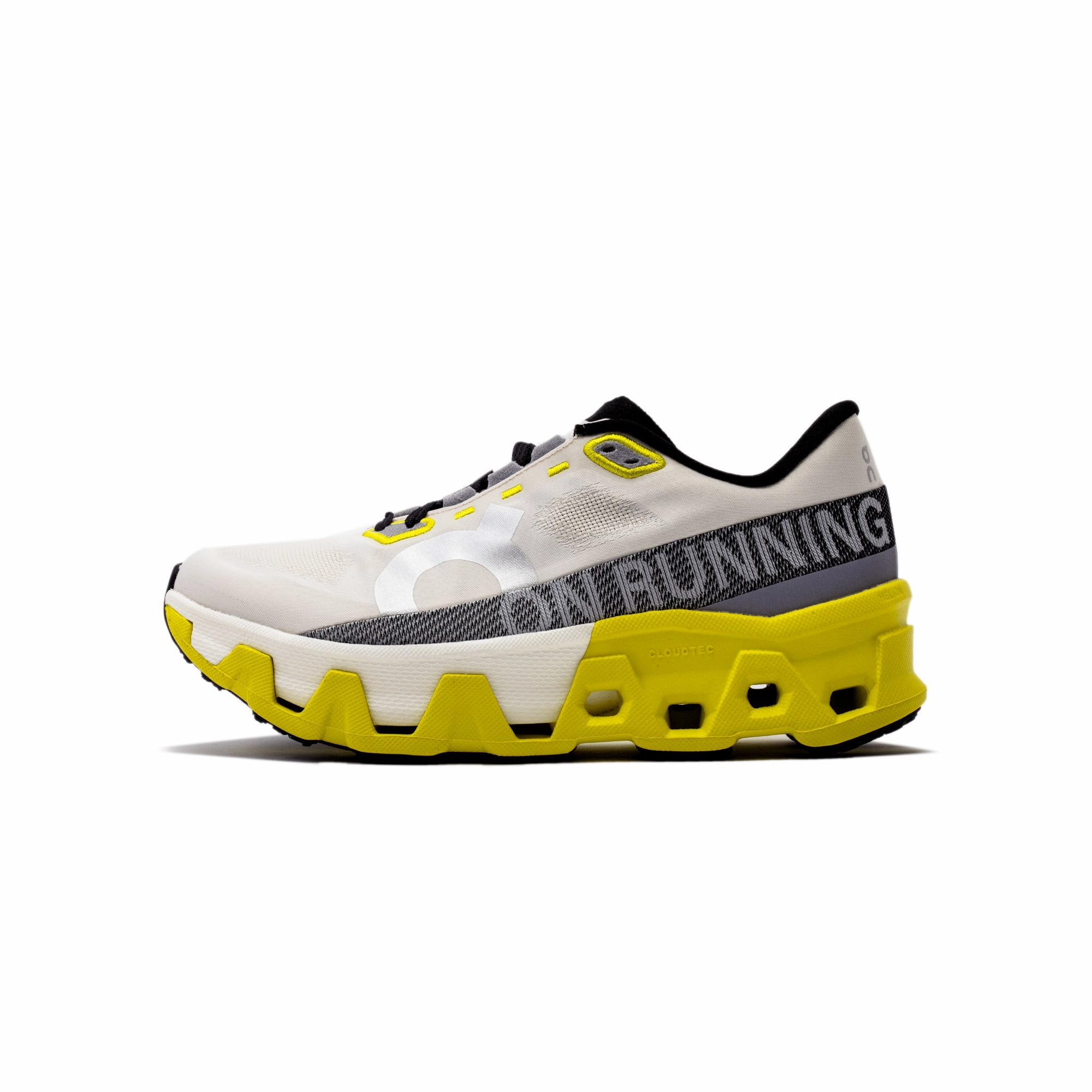 On Running Womens Cloudmonster Hyper Shoes running in a steppe area shoes