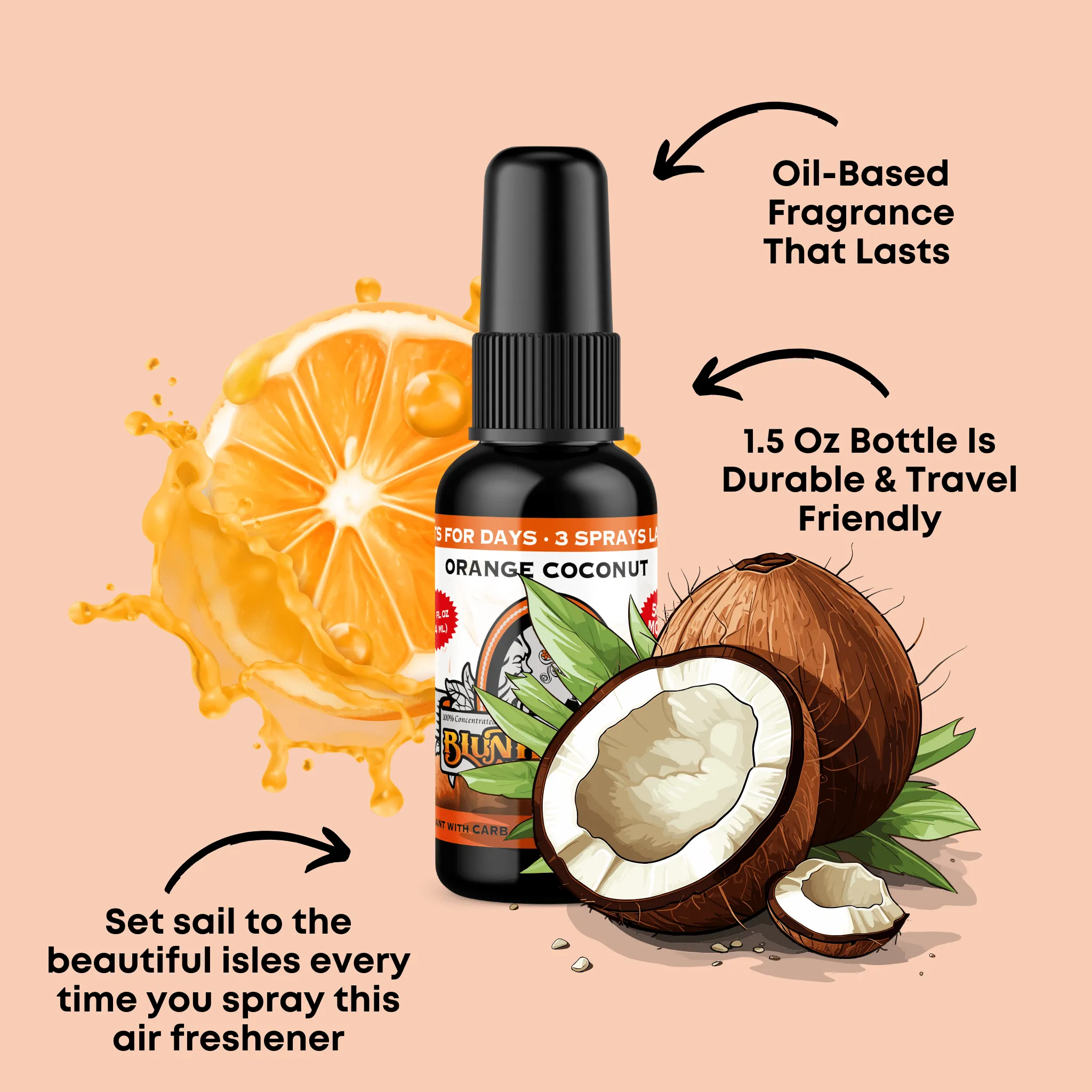 Orange Coconut Air Freshener Spray