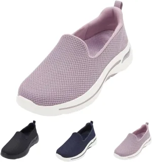 Orthopedic Shoes for Women Breathable Slip On Sneakers Comfortable Soft Mesh Flat Shoes Non-Slip Lightweight Outdoor Shoes