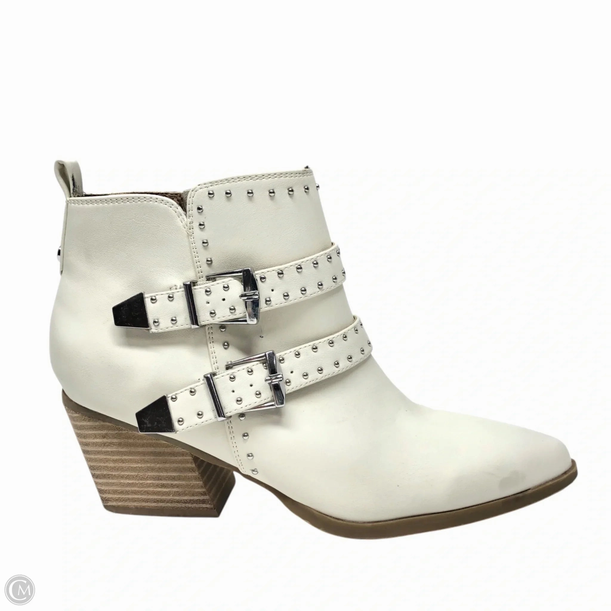 Boots Ankle Heels By Dv In Ivory, Size: 9.5 Thermoplastic Urethane Outsole Outdoor Tough