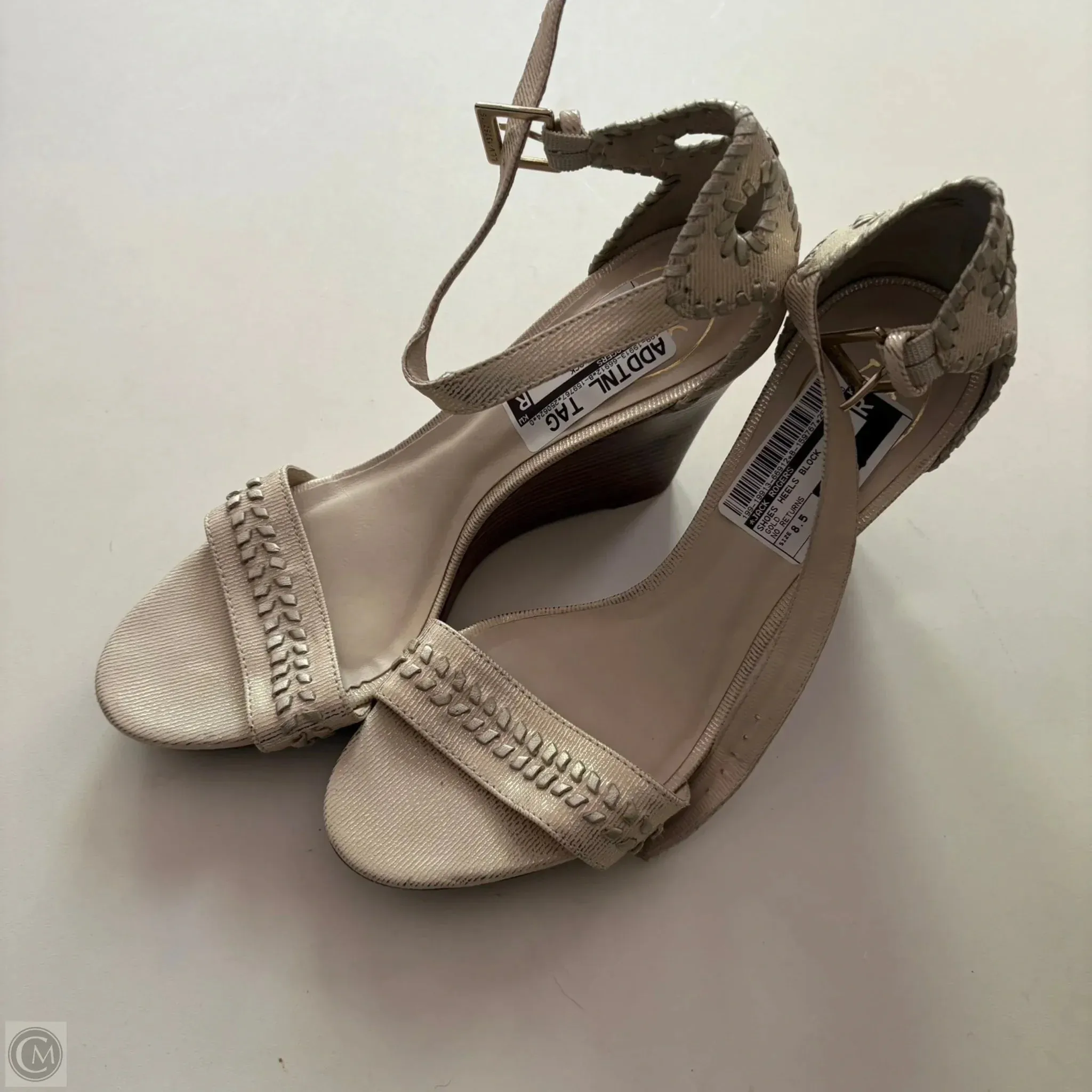 Shoes Heels Block By Jack Rogers In Gold, Size: 8.5 Flirty Energy