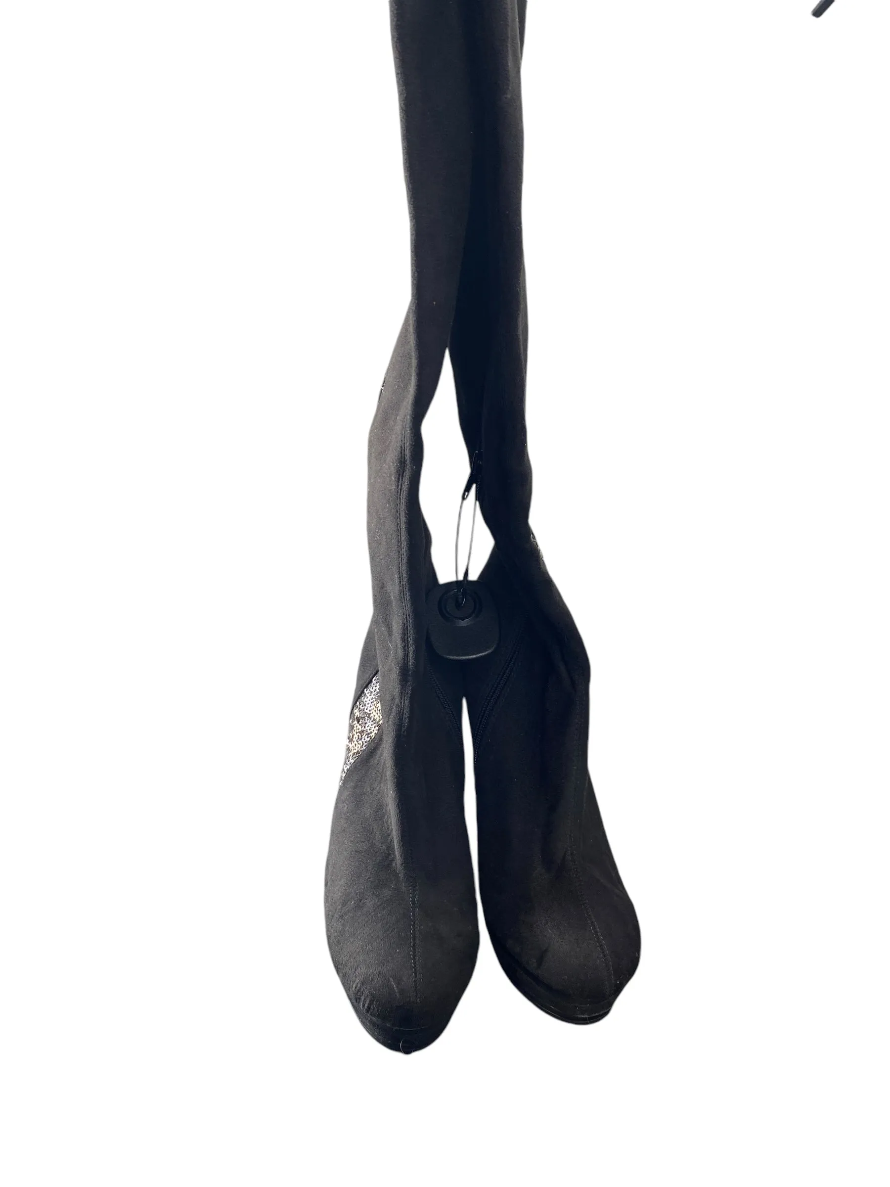 Day Glam Boots Knee Heels By Jennifer Lopez In Black, Size: 8
