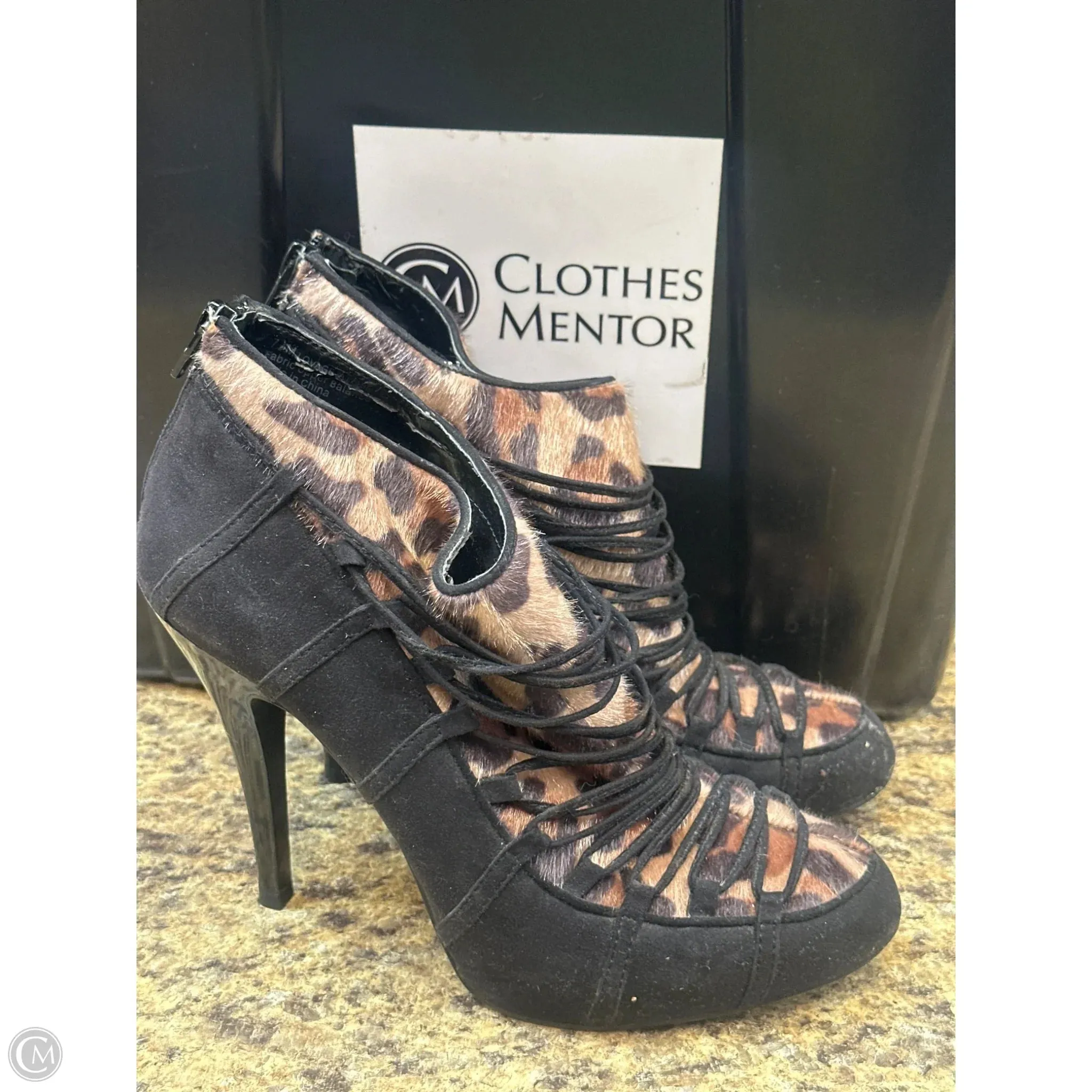 Shoes Heels Stiletto By Carlos By Carlos Santana In Animal Print, Size: 7.5 Comfortable High Heels Narrow Fit