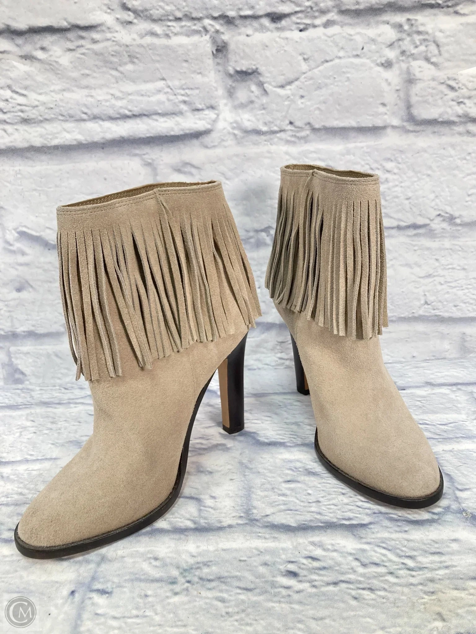 Boots Ankle Heels By Joie In Taupe, Size: 7.5 Modern Cut