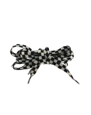 Pair of Black/White Checkered Shoelaces