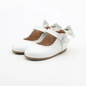 'Pearl' Leather Dolly Children's Shoes - Hard Sole