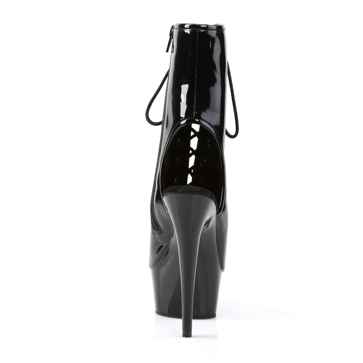 Peep Toe Open Heel Lace-Up Ankle Boot DELIGHT-1016