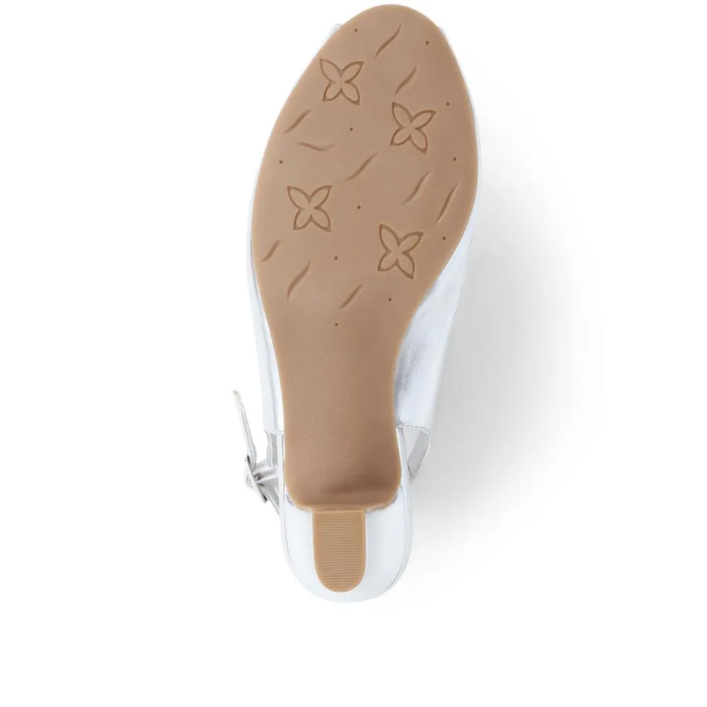 Peep-Toe Slingback High Heels - HUANG35005 / 322 263