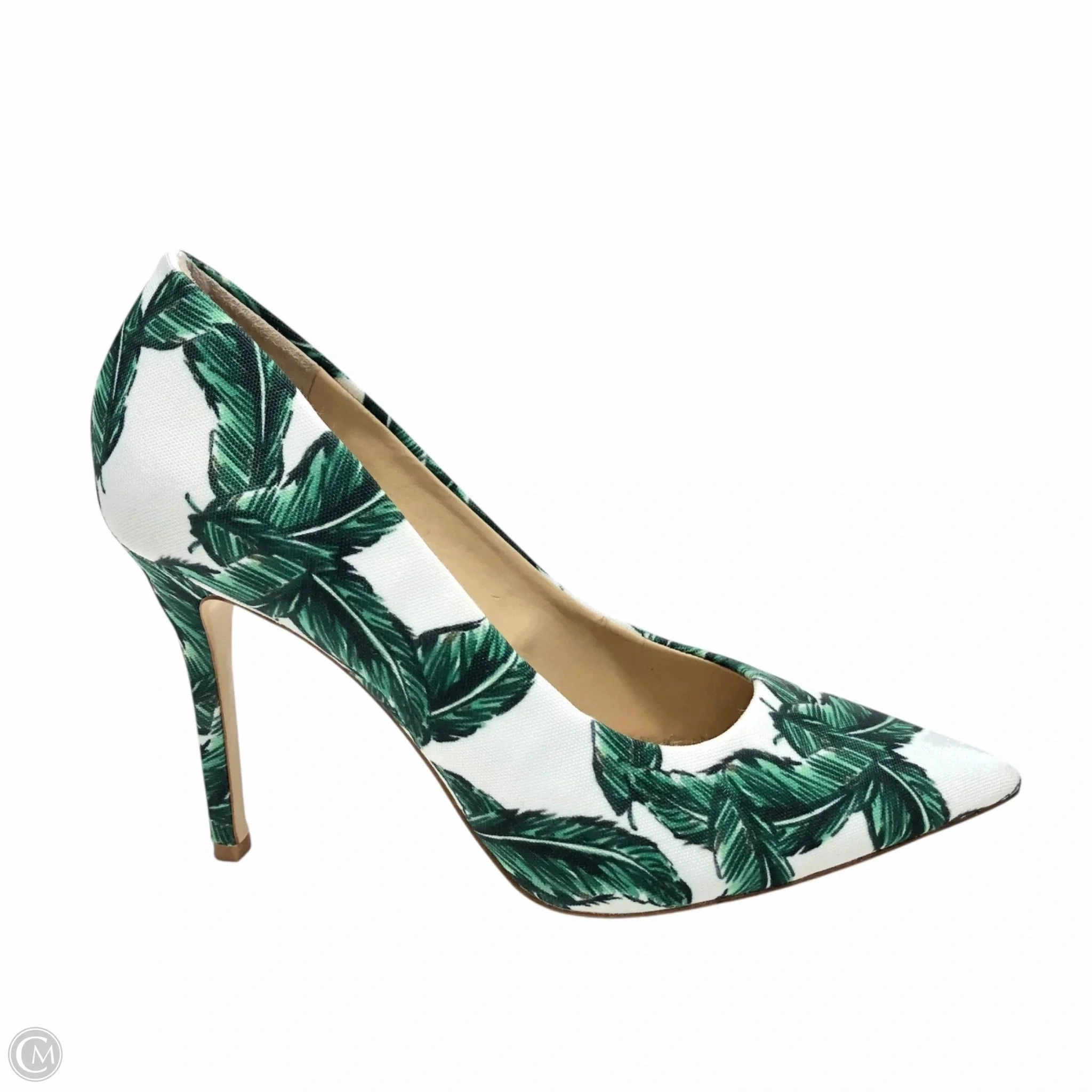 Smart Footwear Fashion Booties Shoes Heels Stiletto By Gianni Bini In Green & White, Size: 6.5