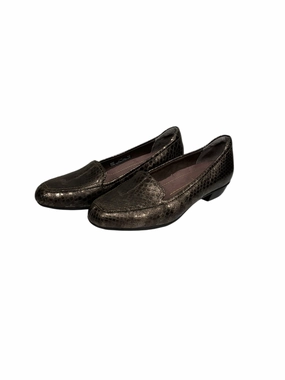 Gold High Heels Shoes Heels Block By Clarks In Brown, Size: 6.5
