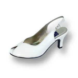 PEERAGE Zara Women's Wide Width Leather Slingback Pumps