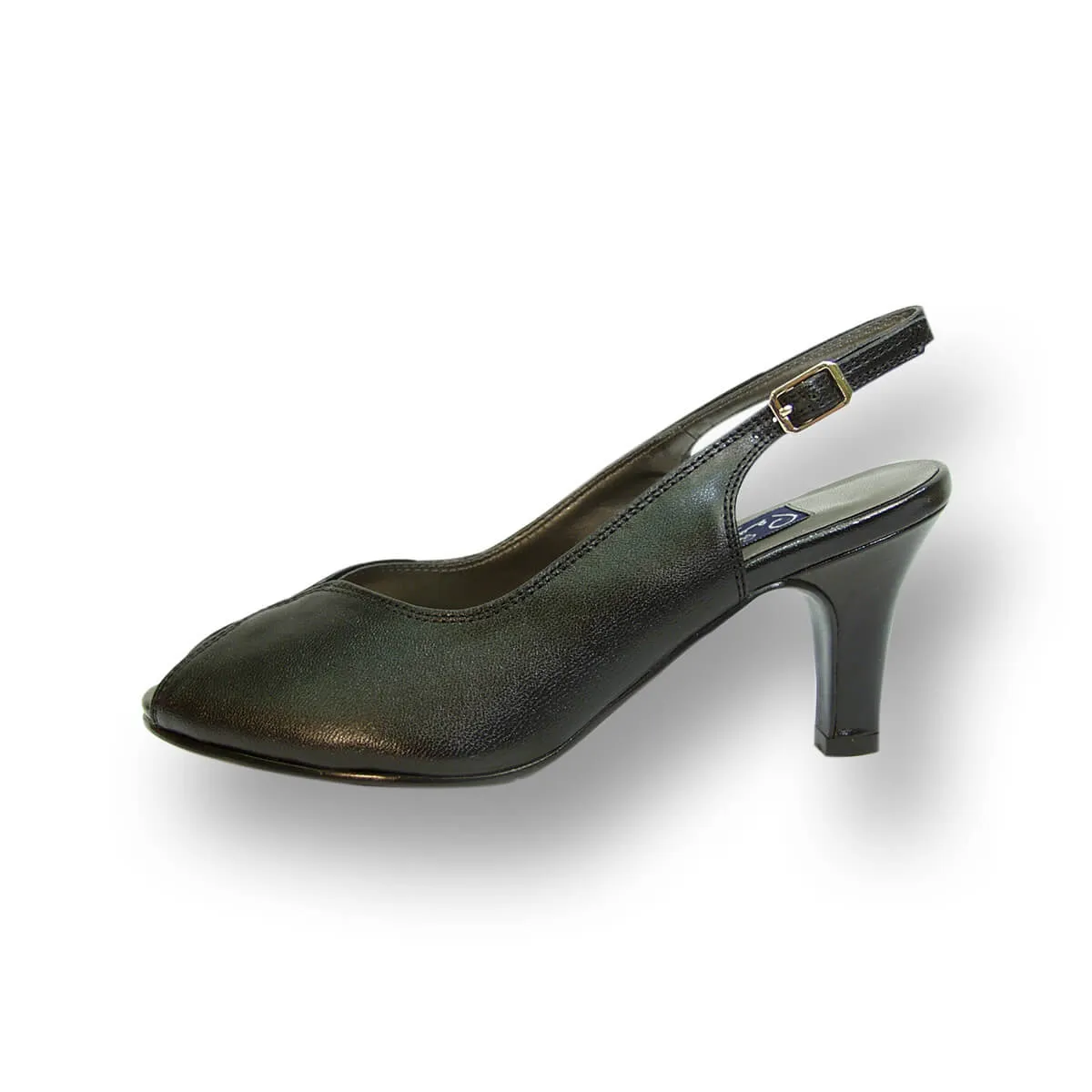 PEERAGE Zara Women's Wide Width Leather Slingback Pumps