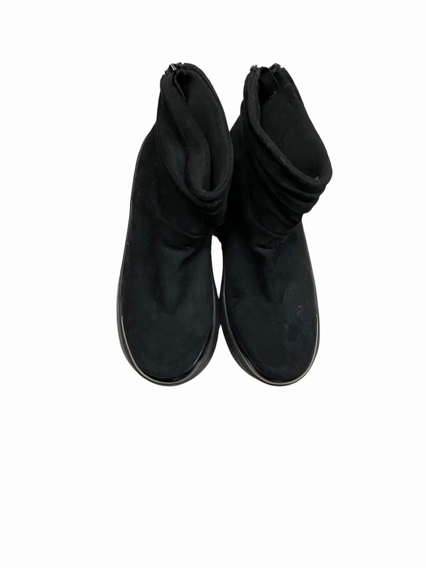 Boots Ankle Flats By Bzees In Black, Size: 7 Grippy Outsole Weather Resistant User Earth Tones