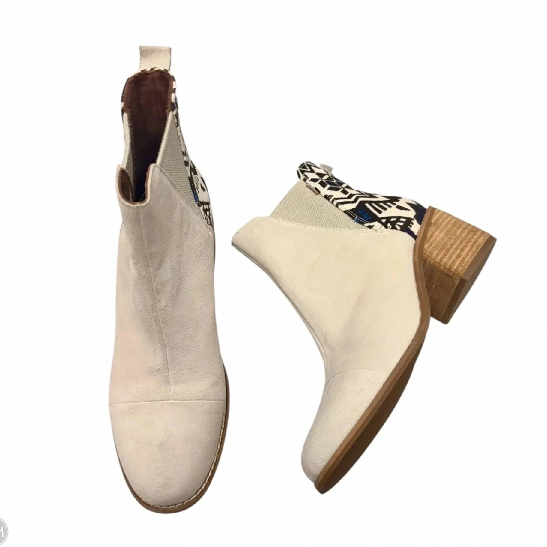 Boots Ankle Heels By Toms In Cream, Size: 7.5 Feather Light Rural Traveler