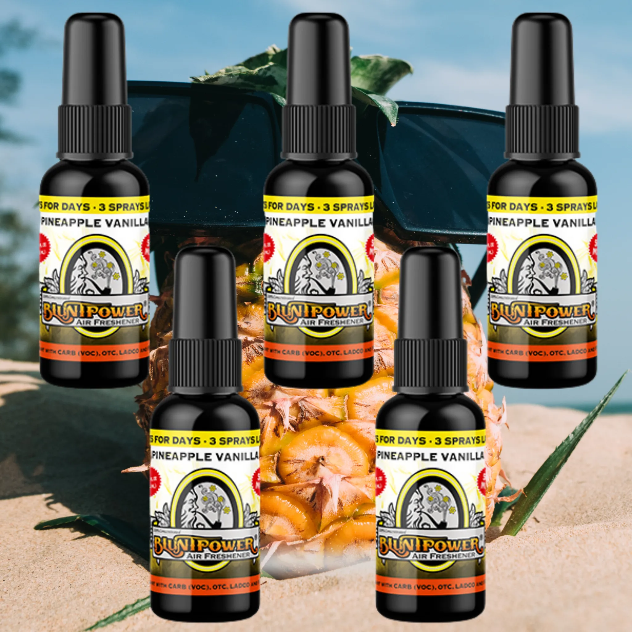 Pineapple Vanilla Air Freshener Bundle (5 Pack)