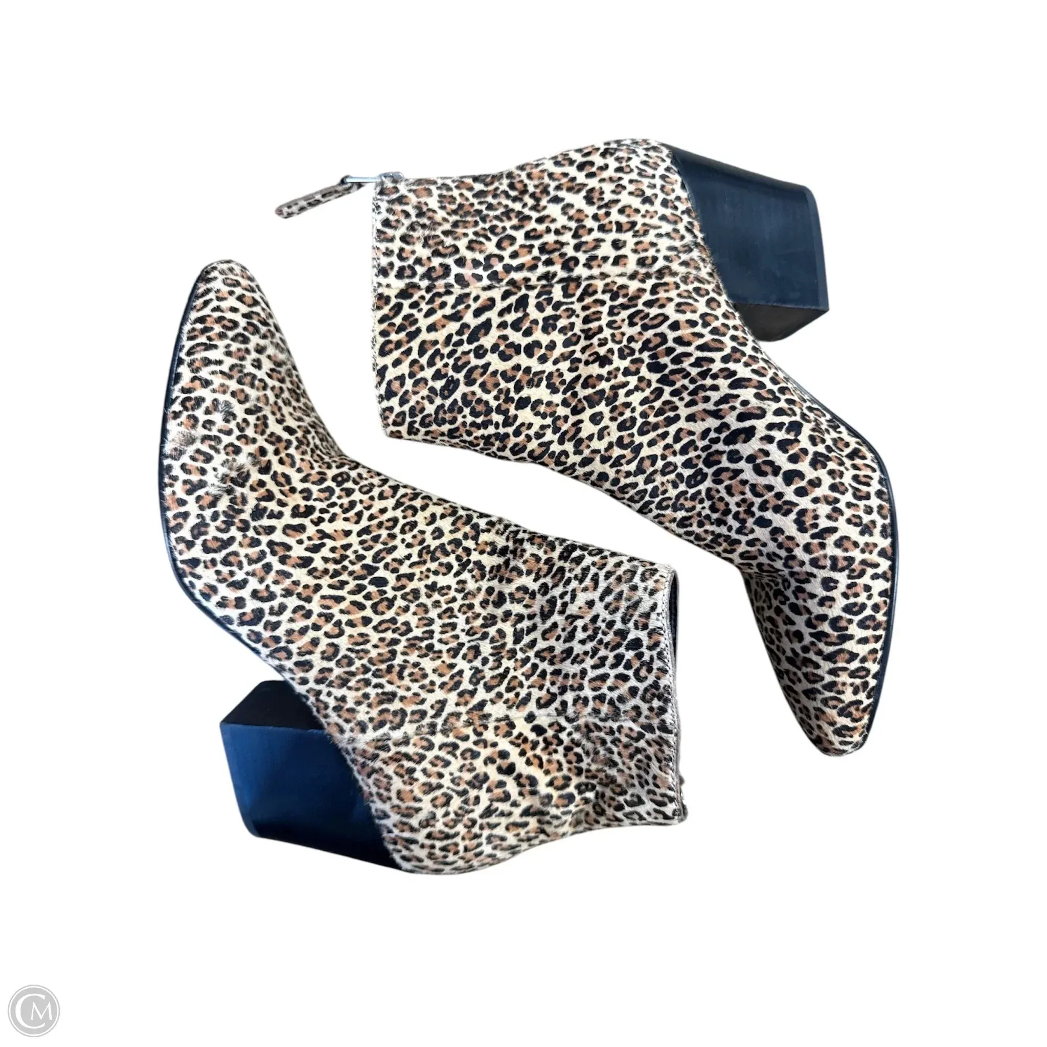 Heel Booties Shoes Heels Block By Dolce Vita In Animal Print, Size: 8