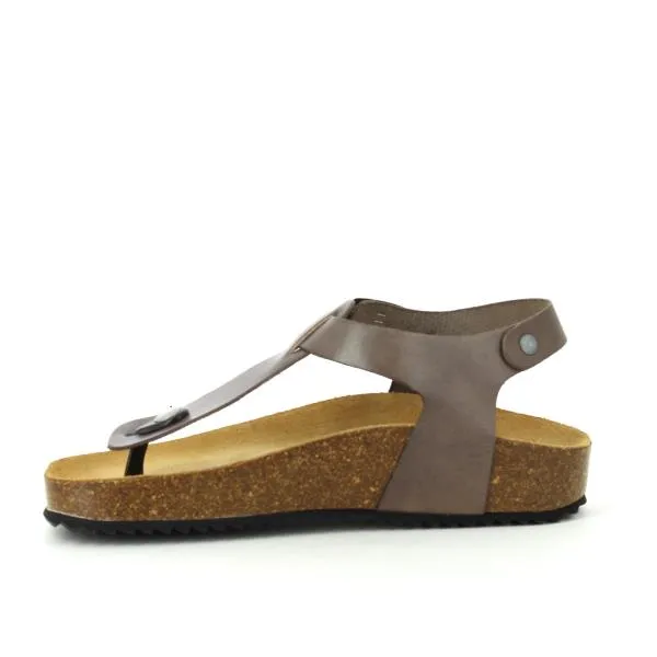 Plakton 341676 Dark Grey Slingback Thong Sandals