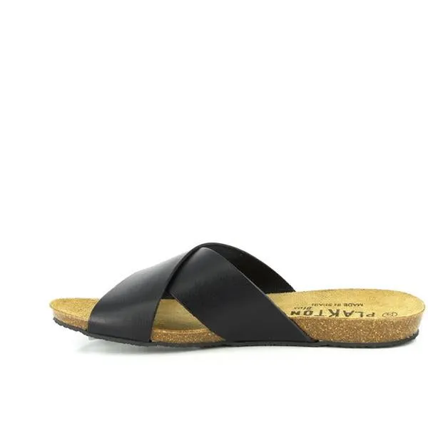 Plakton 575246 Coal Cross-Strap Sandals