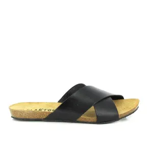 Plakton 575246 Coal Cross-Strap Sandals