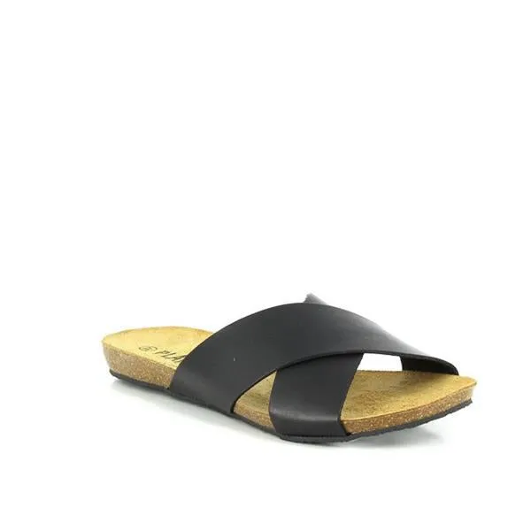 Plakton 575246 Coal Cross-Strap Sandals