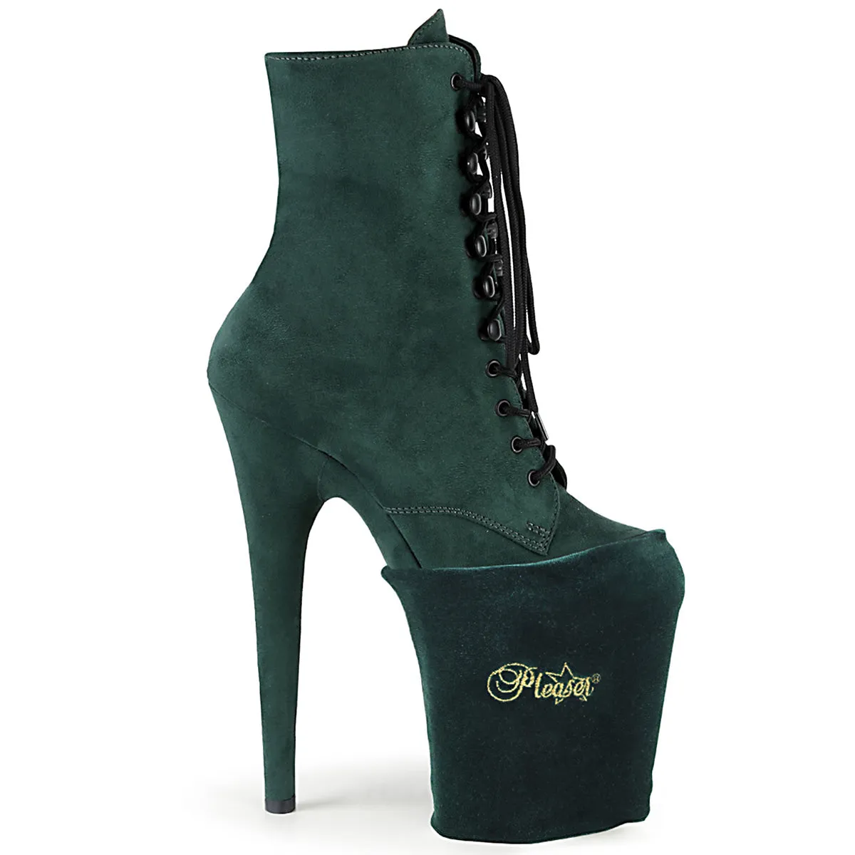 Pleaser Pole Shoe Protectors | Emerald Green Velvet