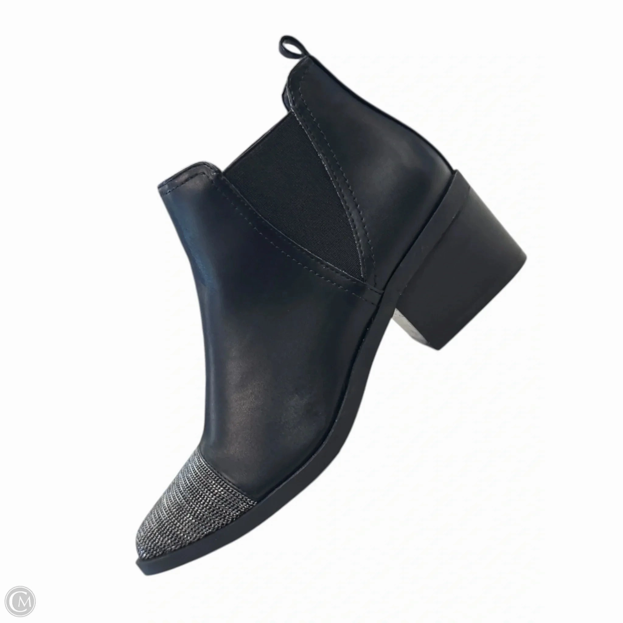 Boots Ankle Heels By Report In Black, Size: 6.5 Rain Adventure Elasticated