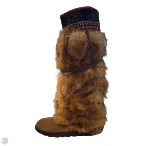 Boots Mid-calf Flats By Muk Luks In Brown, Size: 7 Cozy Vibe