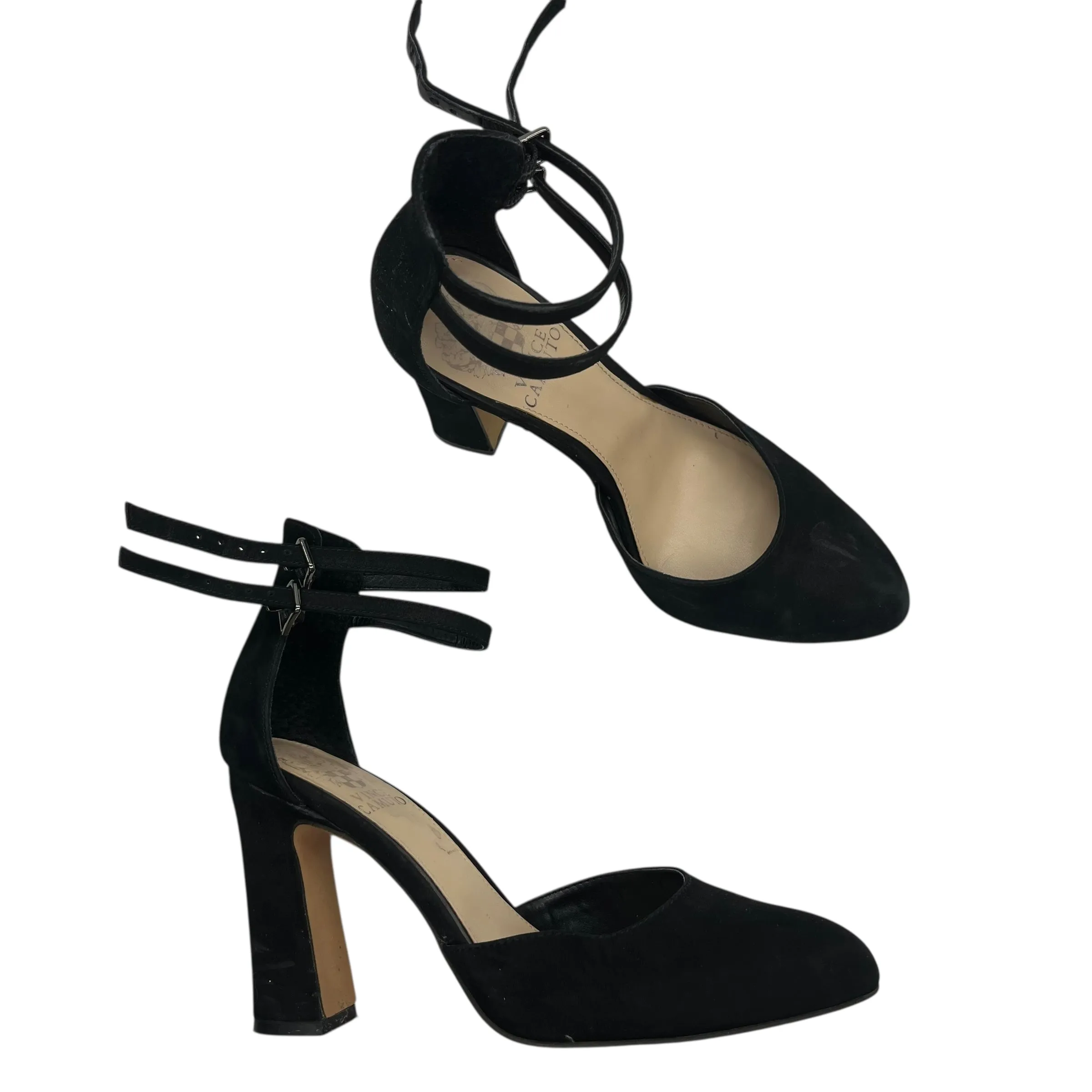 Traction pattern Shoes Heels Block By Vince Camuto In Black, Size:7.5
