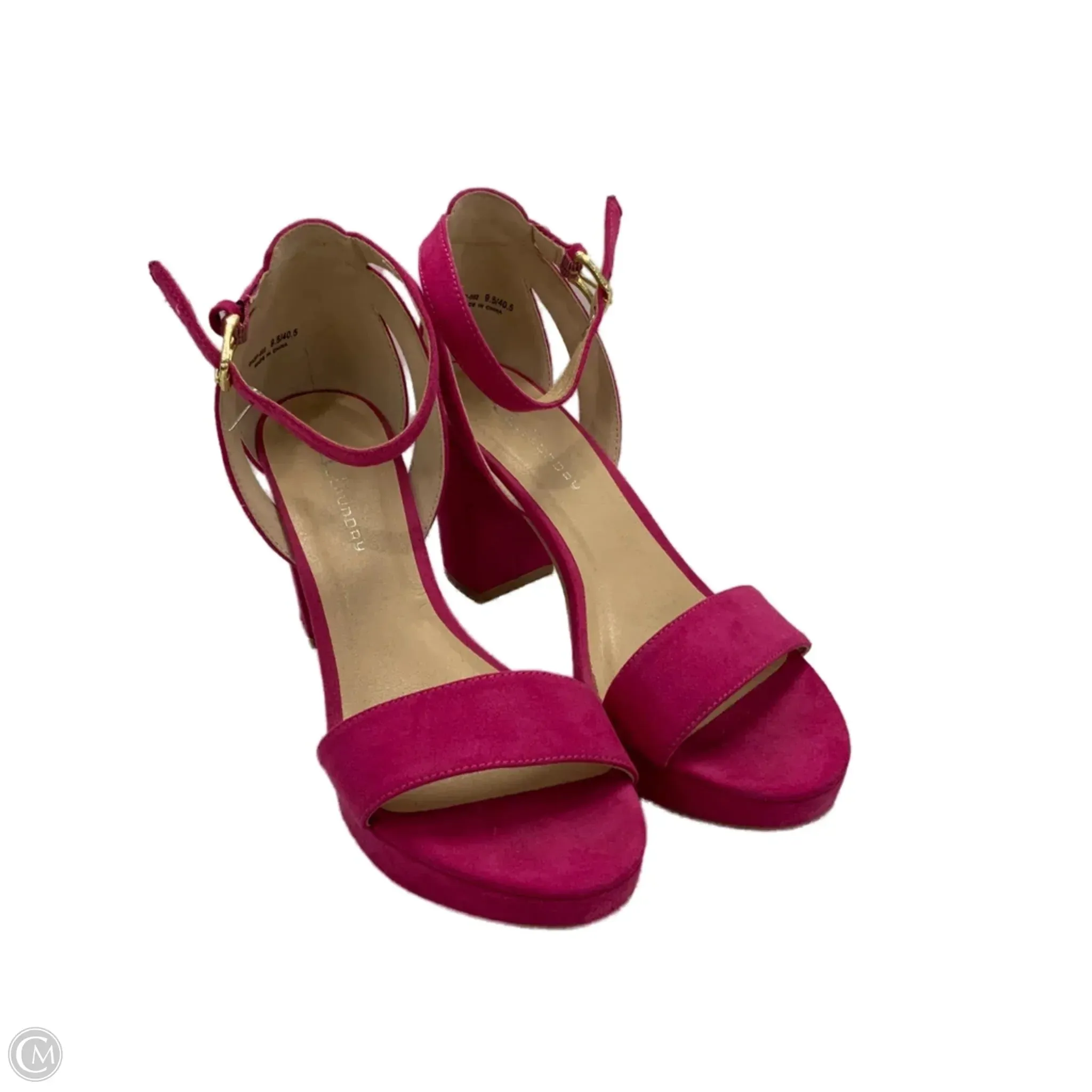 Bold Finish Shoes Heels Block By Chinese Laundry In Pink, Size: 9.5