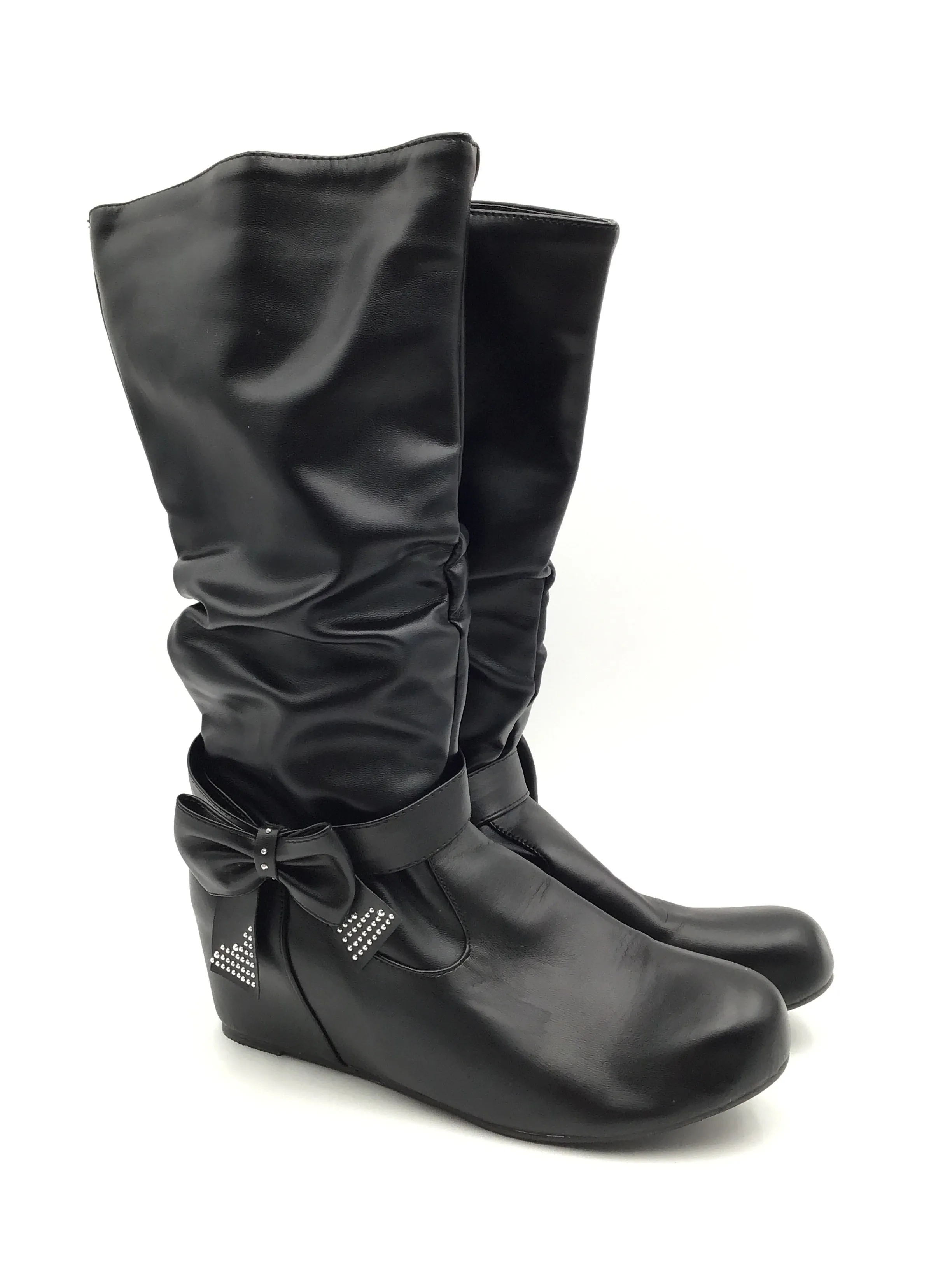 Flawless Fit Boots Knee Flats By Clothes Mentor In Black, Size: 9.5