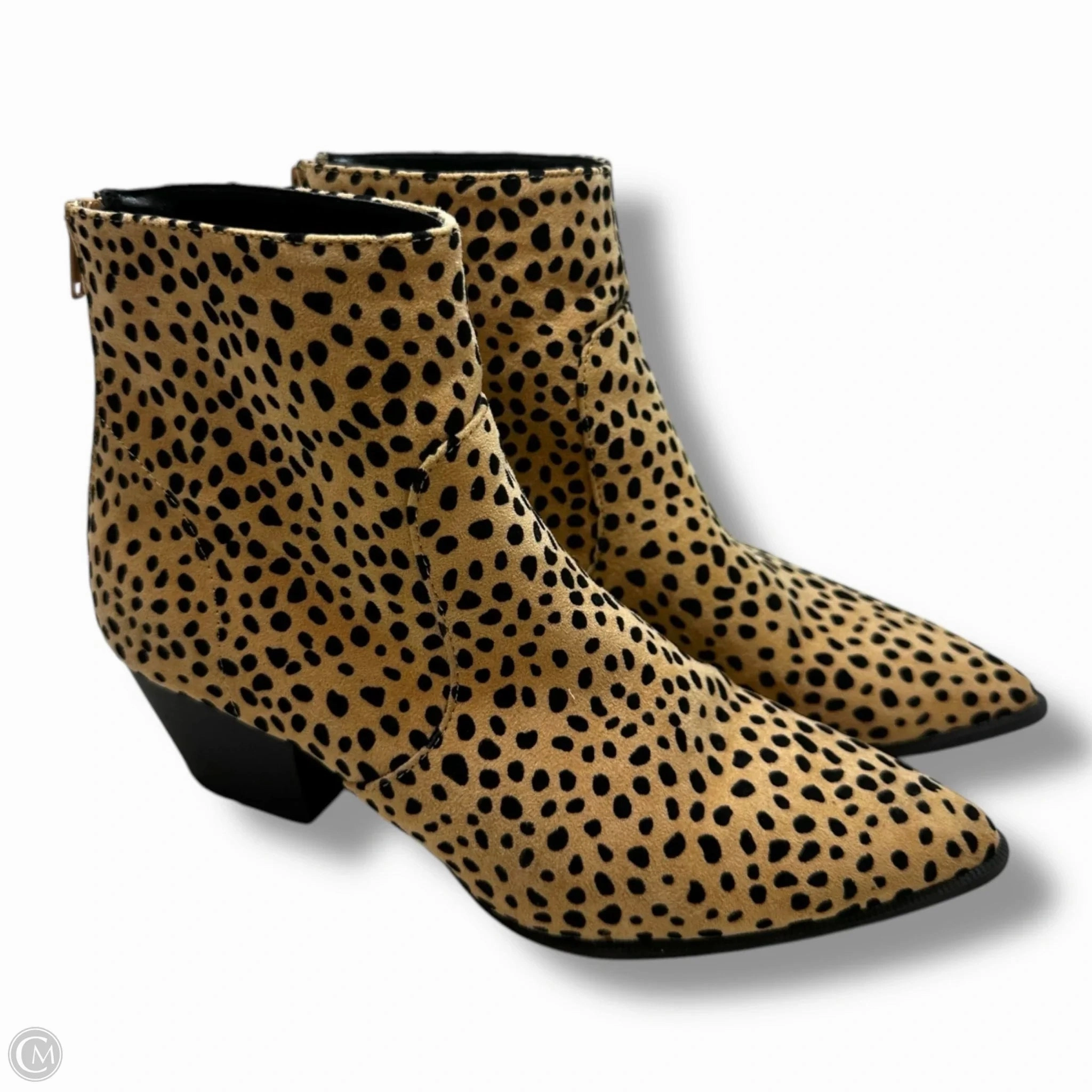 Boots Ankle Flats By Qupid In Leopard Print, Size: 7 Anti   Blister Lightweight Comfort