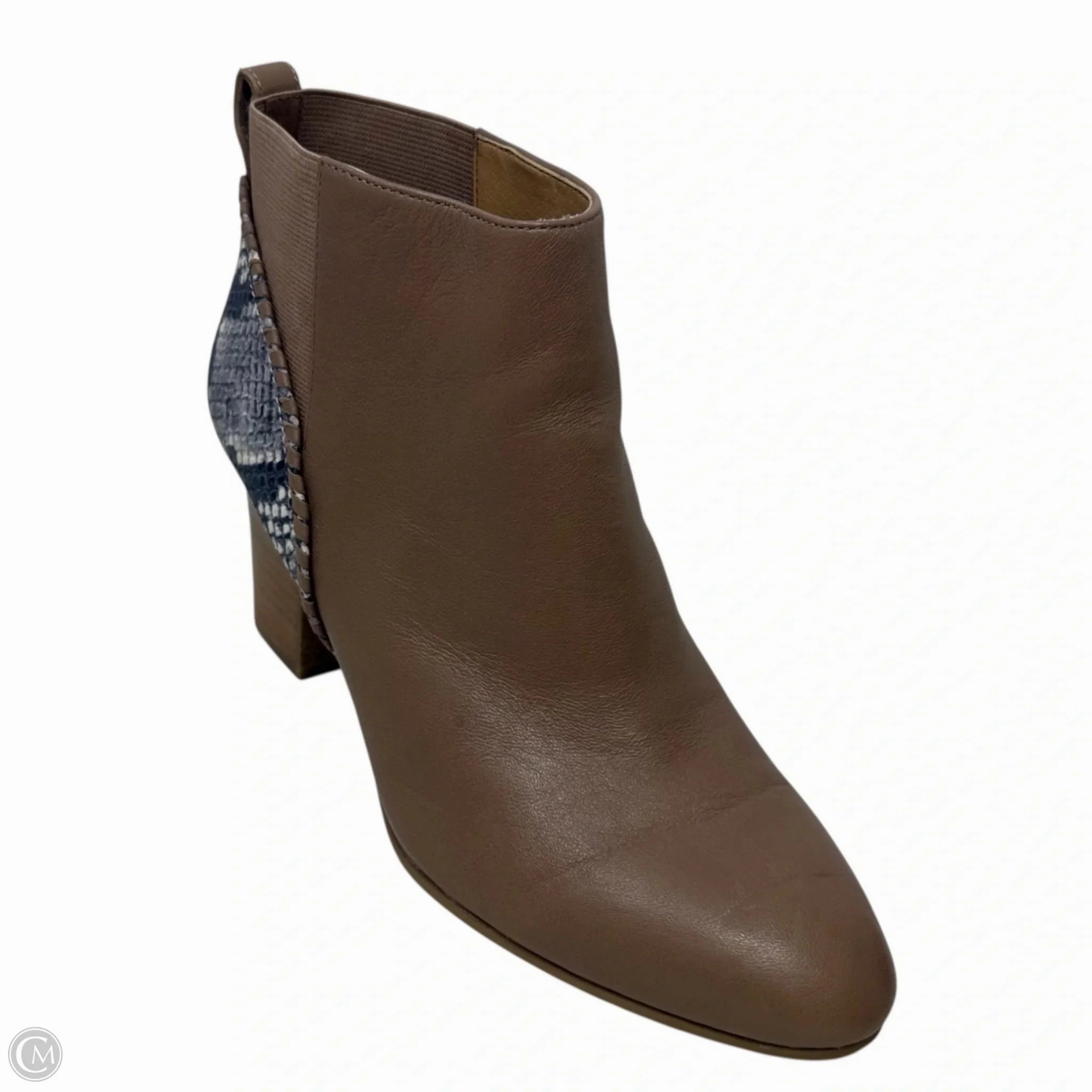 Casual Comfort Poppy Snakeskin Embossed Leather Ankle Boots By Jack Rogers In Brown, Size: 6.5