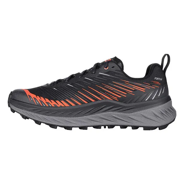 Men's Lowa Fortux Black/Flame Ergonomic Ankle Collar slip on trail sneakers