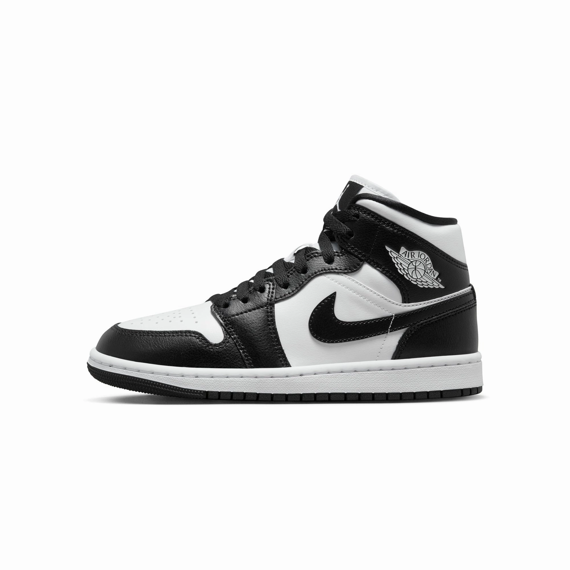 Advanced Cushioning Material Comfort Socksliner Air Jordan 1 Womens Mid Shoes 'White/Black'