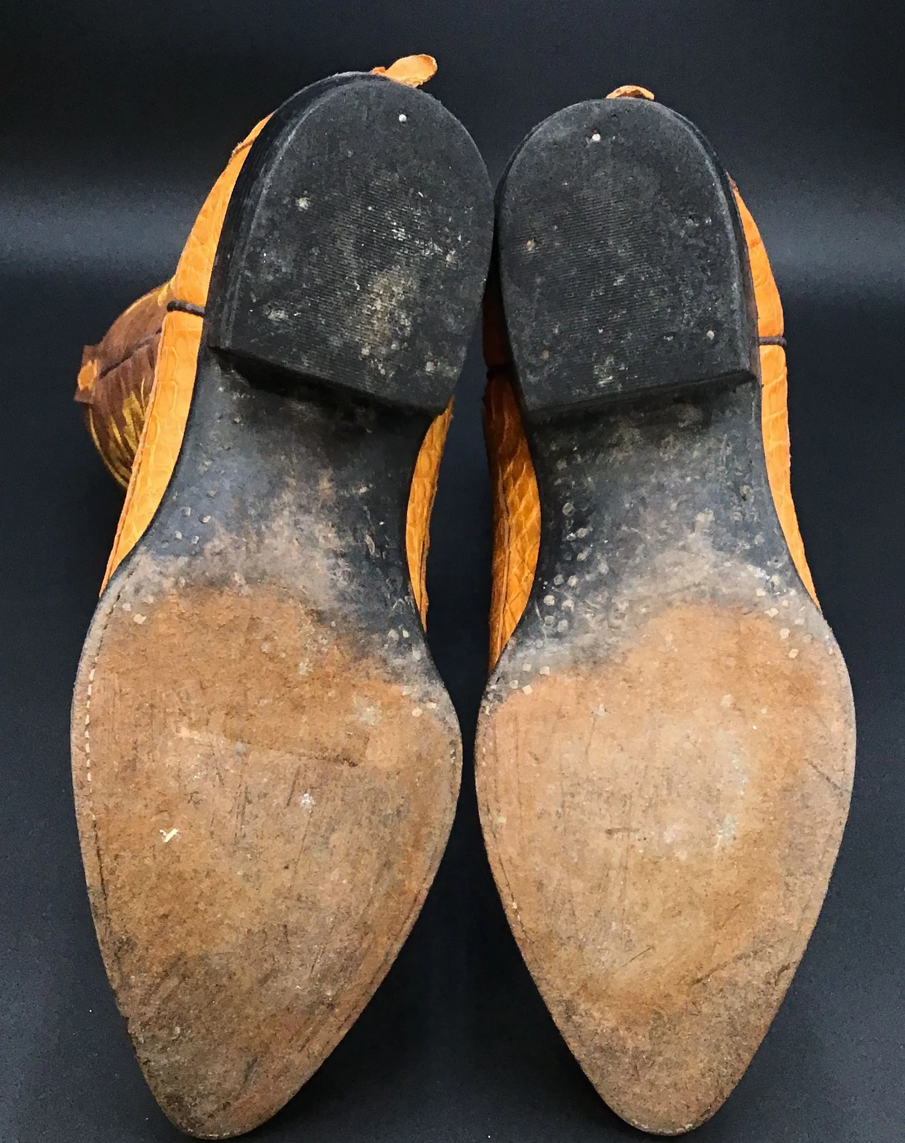 Premier Men's Yellow Brown Cowboy Western Boots - Size MEX 27.5