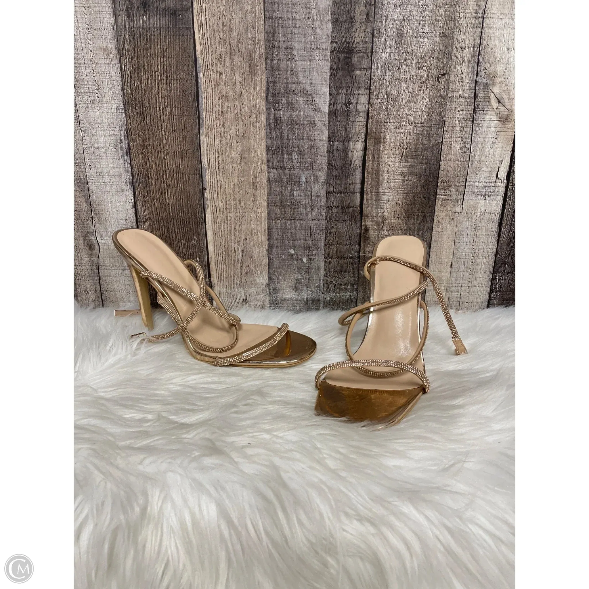 Slip-Resistant Heels Trendy Boots Shoes Heels Stiletto By Cmf In Rose Gold, Size: 12