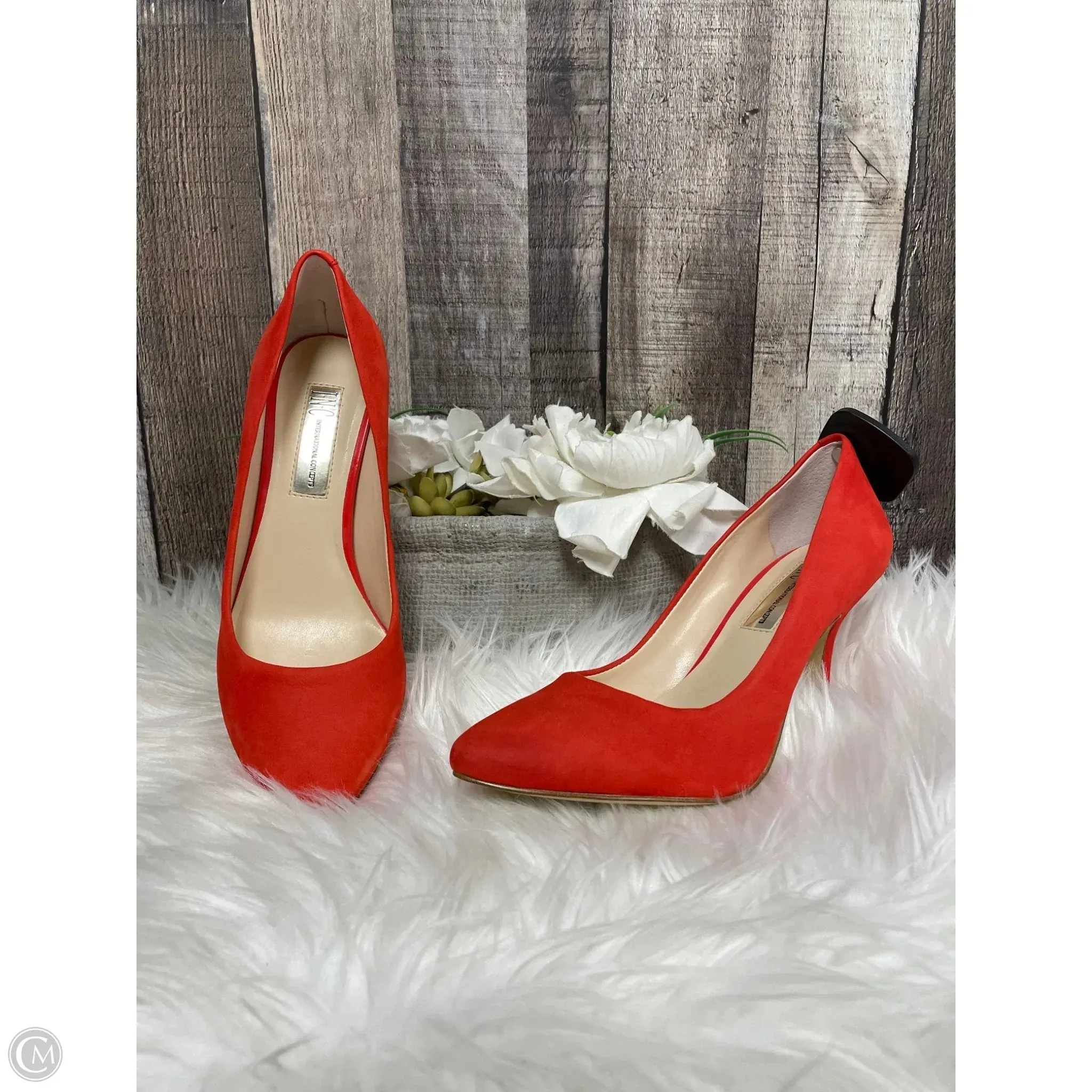 Shoes Heels Stiletto By International Concepts In Orange, Size: 6.5 Mid Top Style Elastic Band