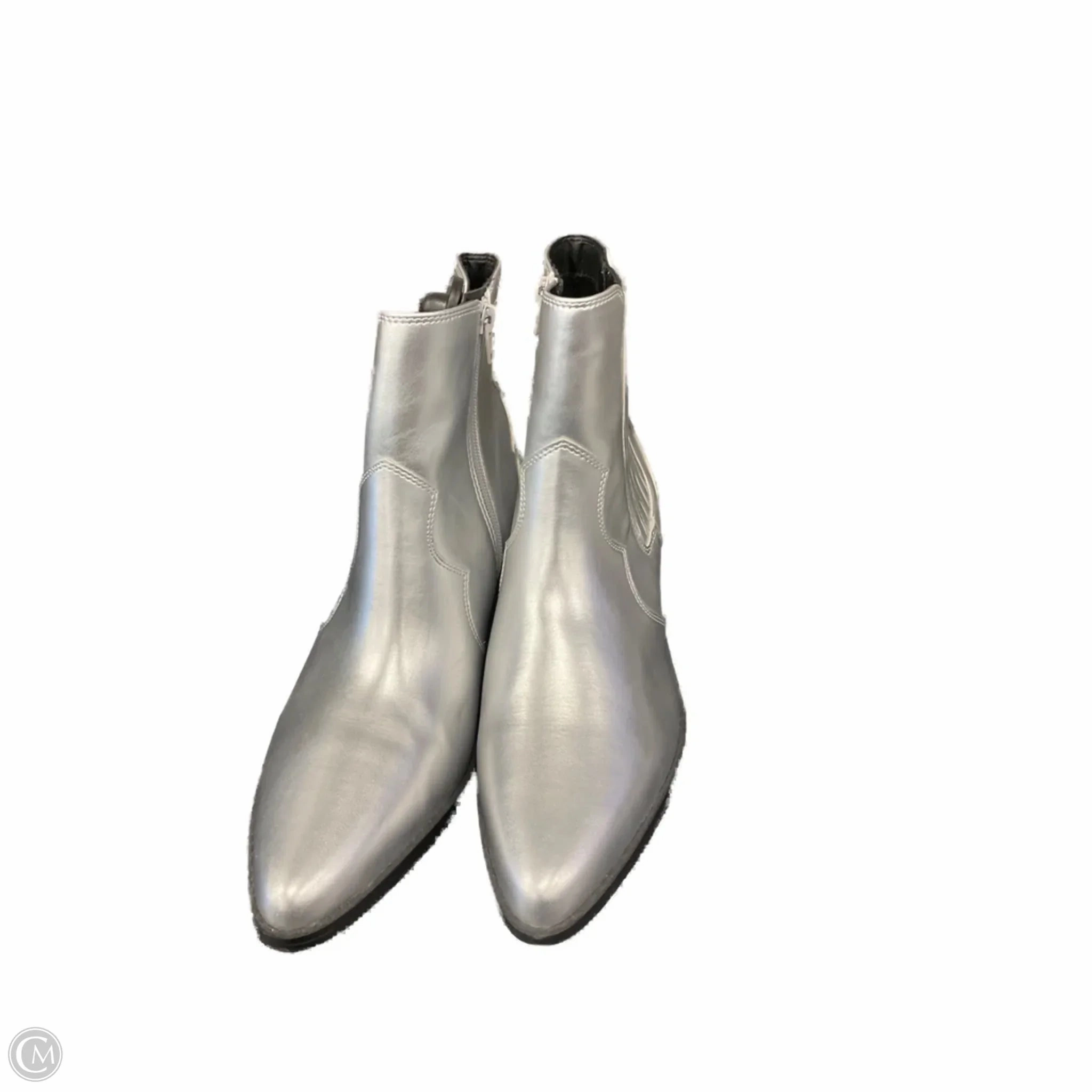Boots Ankle Heels By No Boundaries In Silver, Size: 11 Long Travel