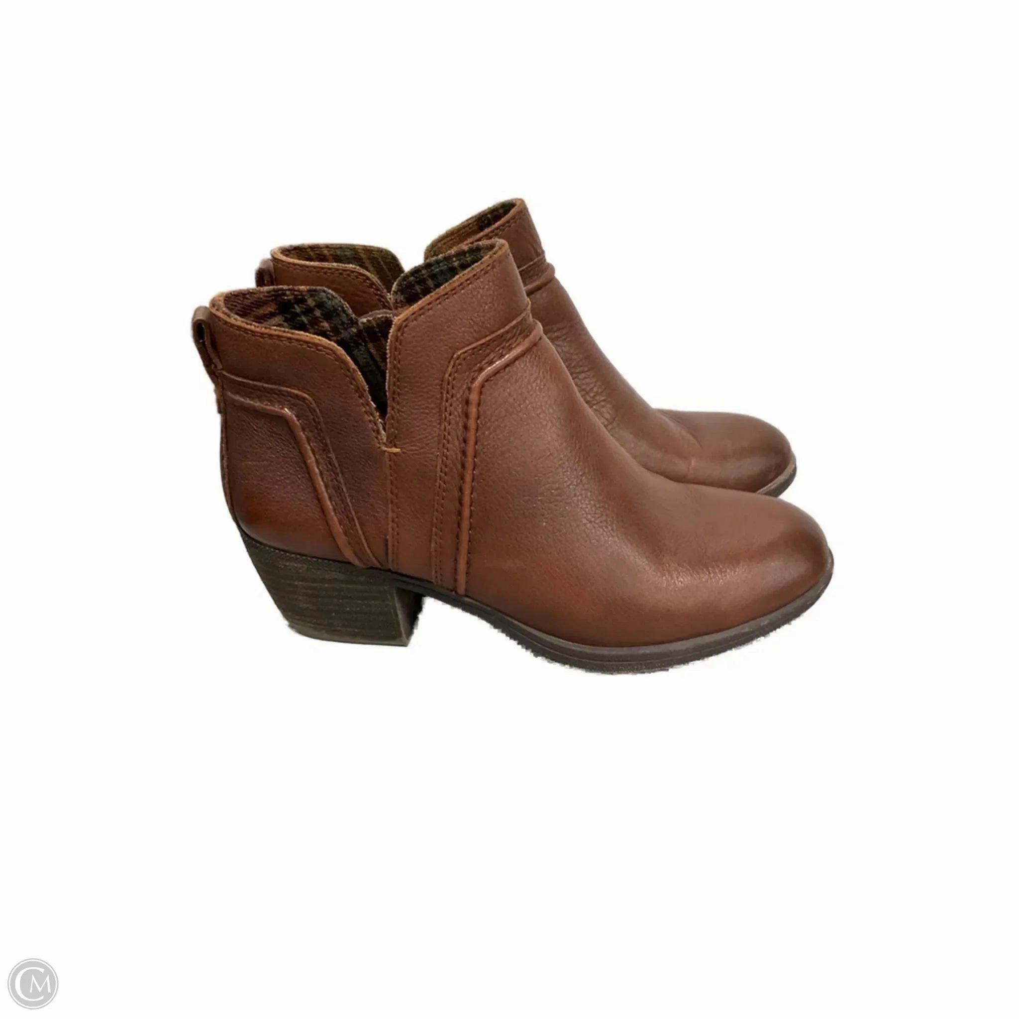 Boots Ankle Heels By Cobb Hill In Brown, Size: 8 Rubber Outsole