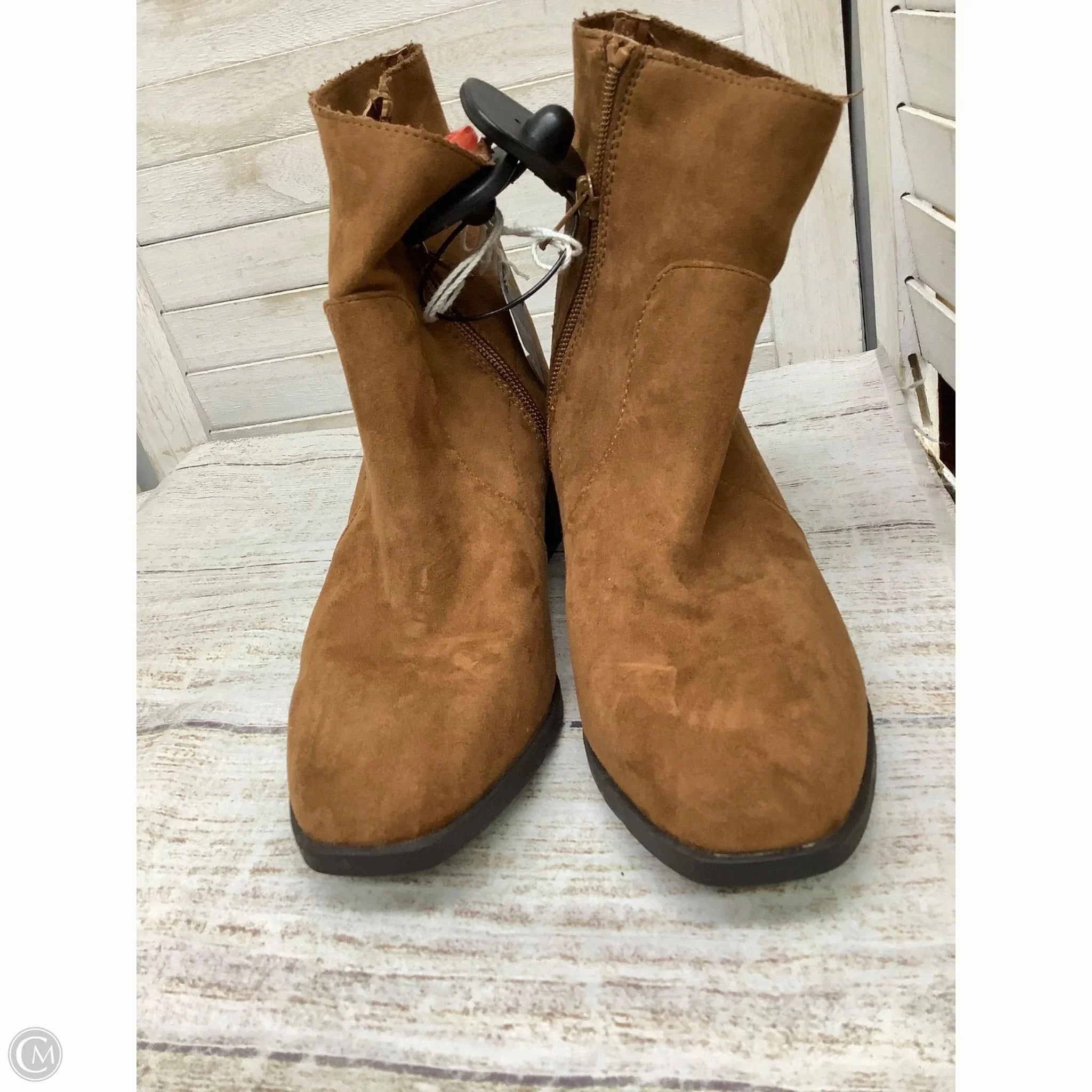 Boots Ankle Heels By American Eagle In Brown, Size: 8 Feather Light River Crossing