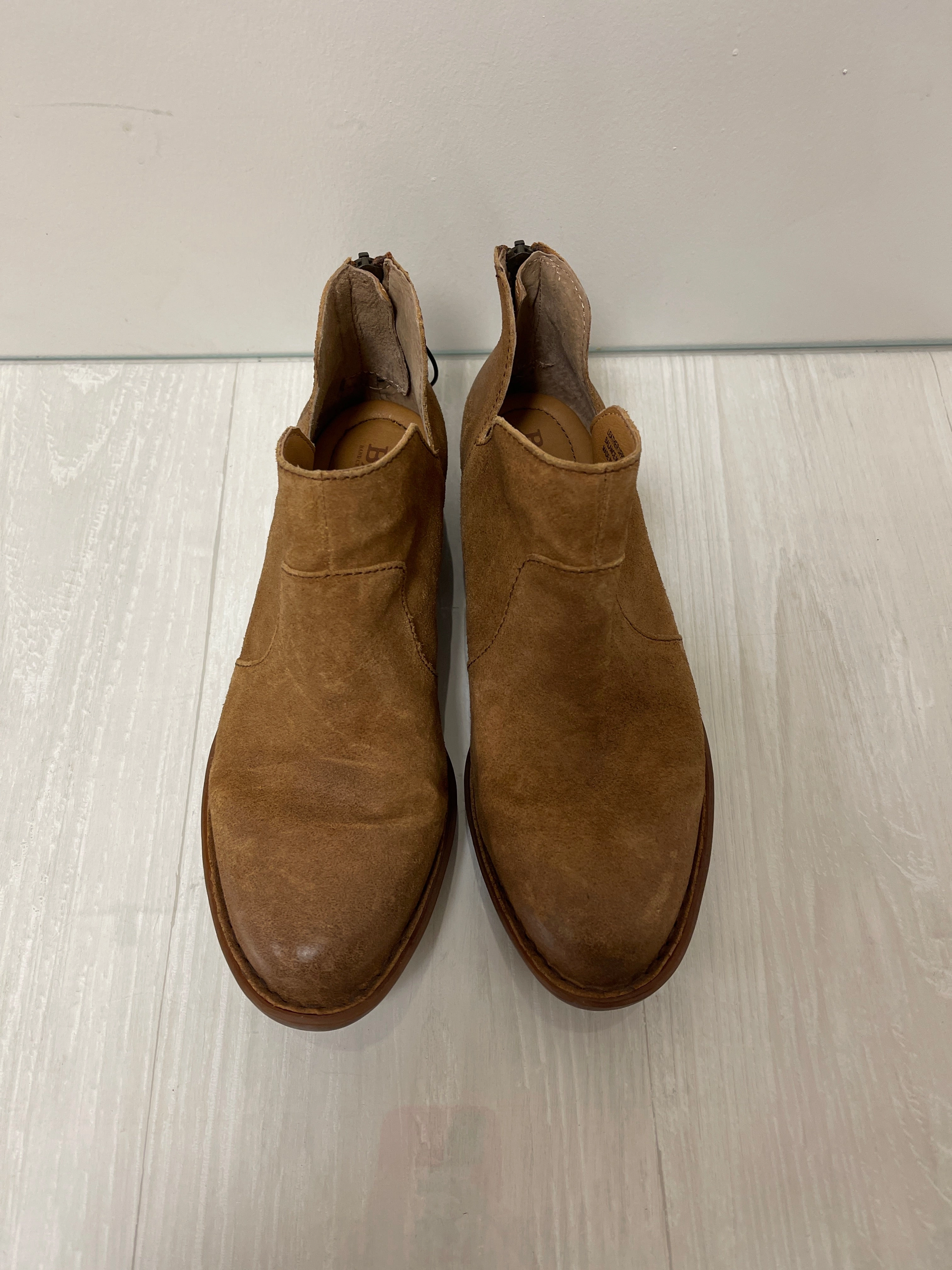 Boots Ankle Heels By Born In Brown, Size: 6.5 High-performance