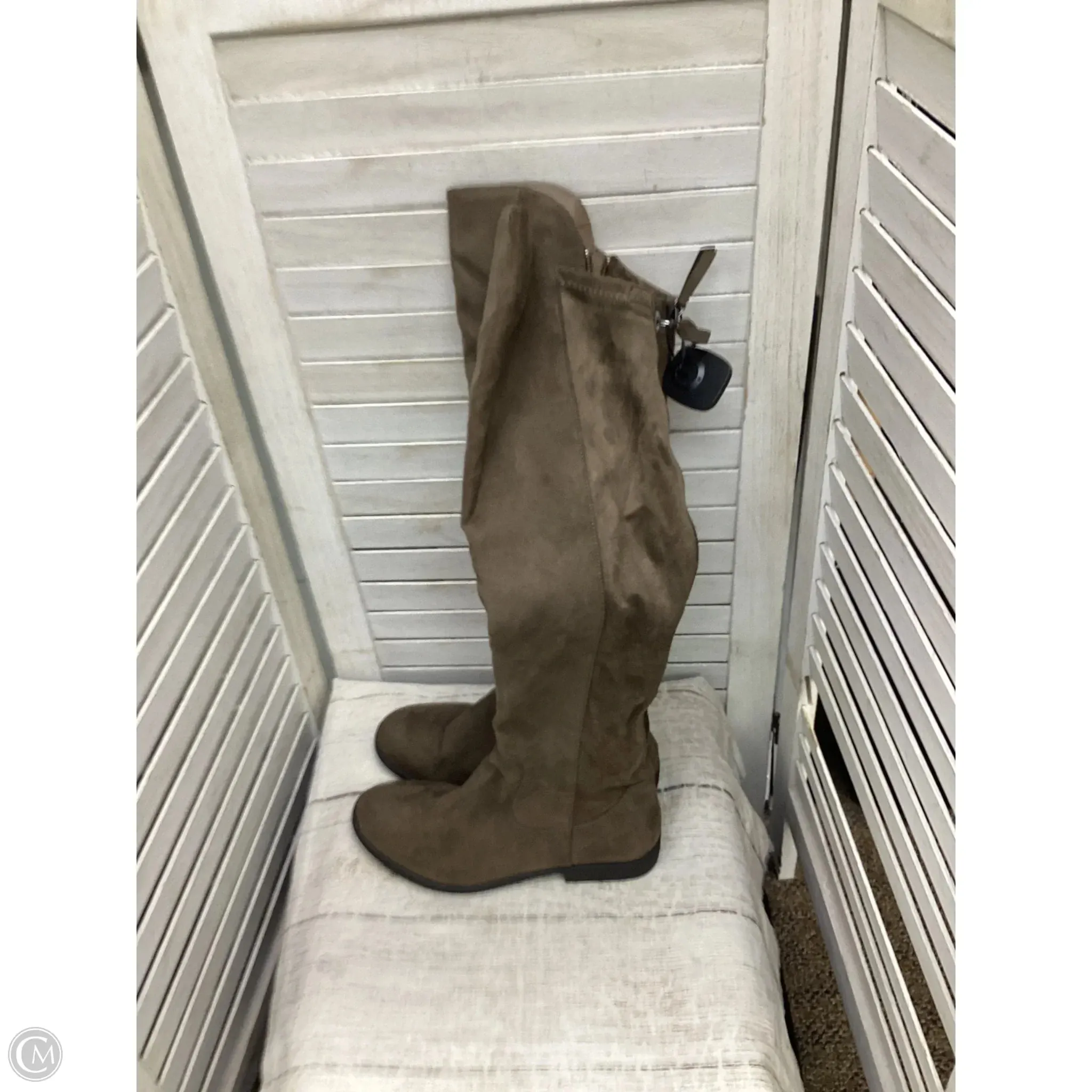 Boots Knee Heels By Style And Company In Brown, Size: 8 Heeled Comfort