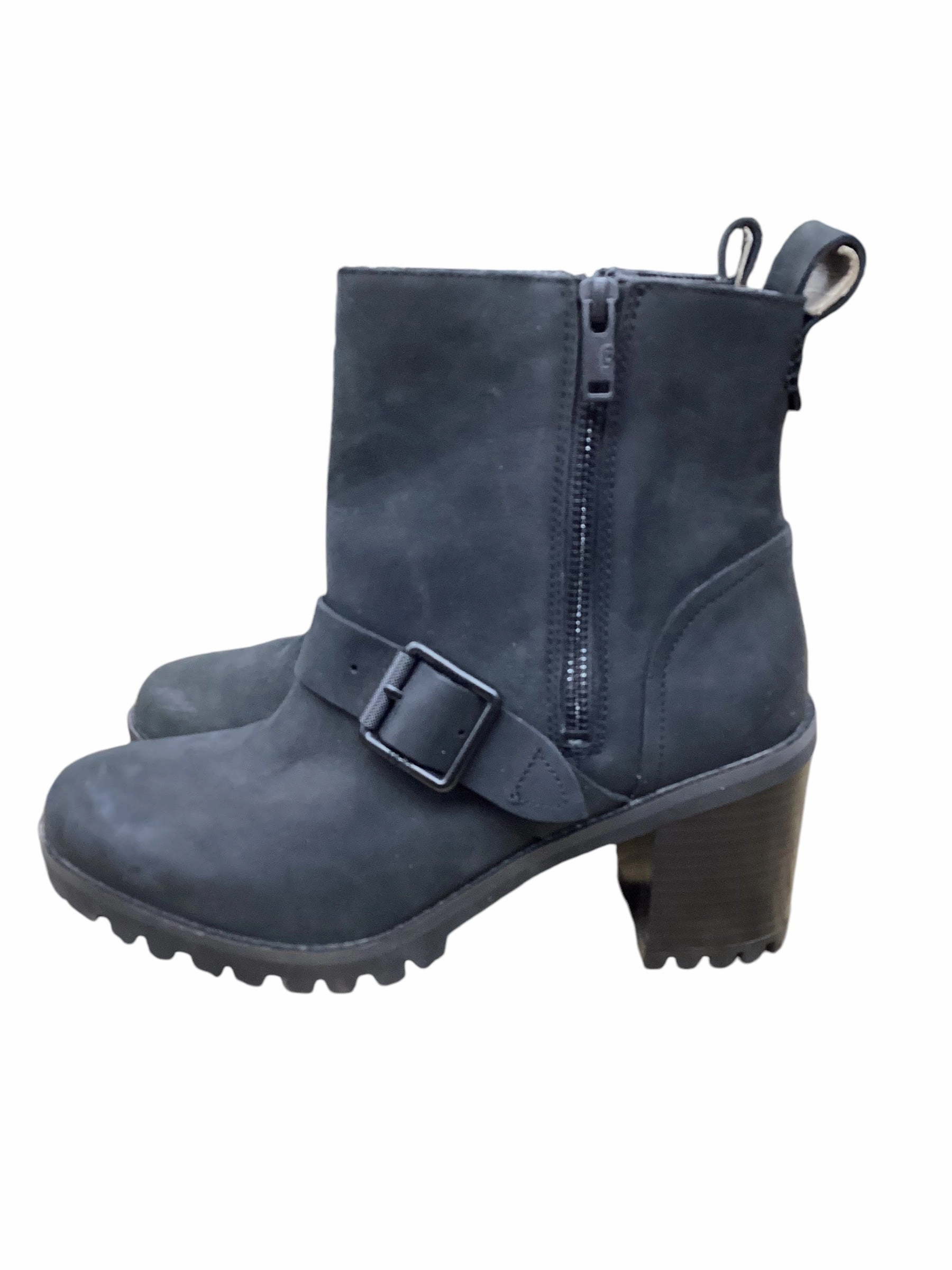 Boots Ankle Heels By Ugg In Black, Size: 8 Stable Support Rainy Days