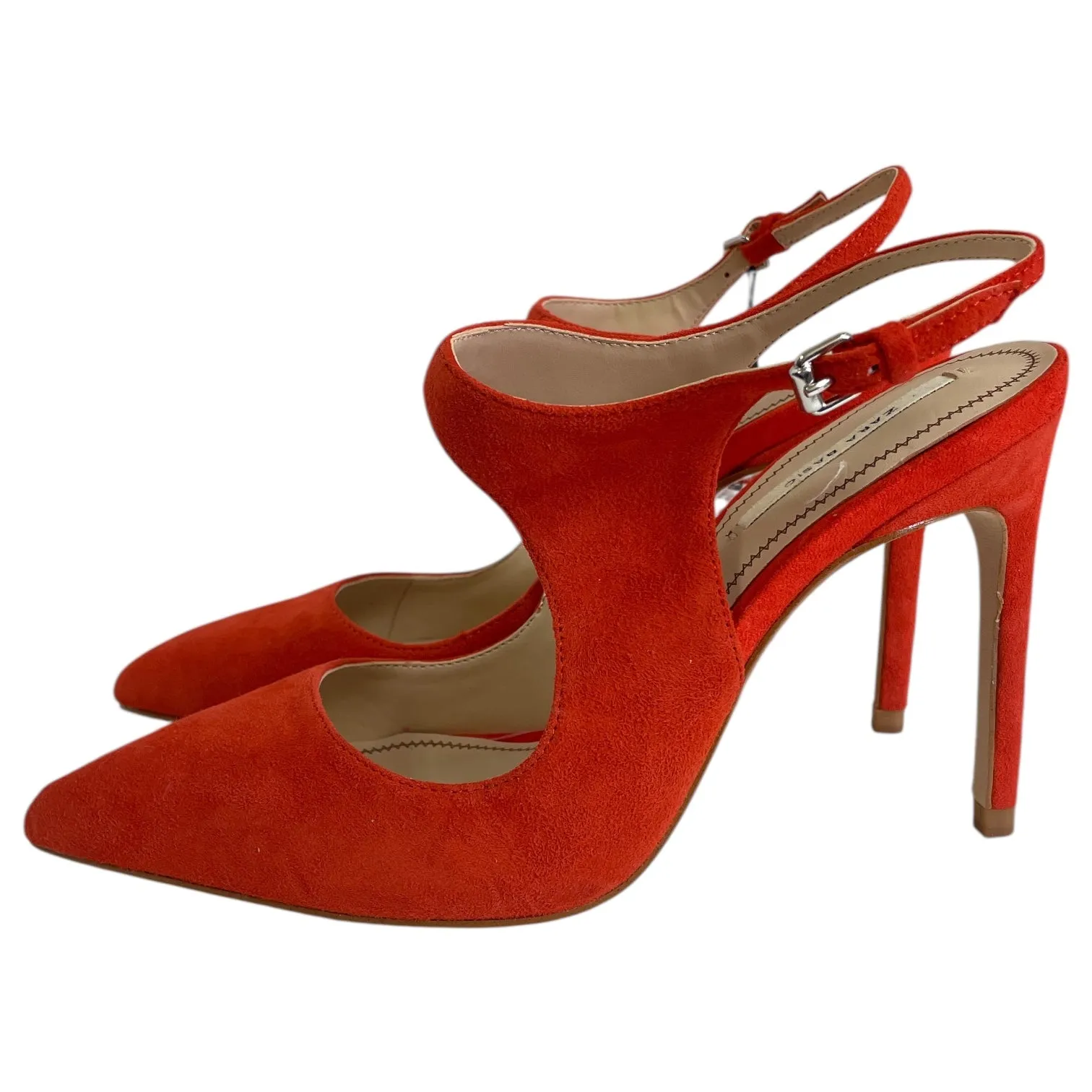 Foot Stability SHOES HEELS STILETTO by ZARA BASIC In ORANGE, Size: 6
